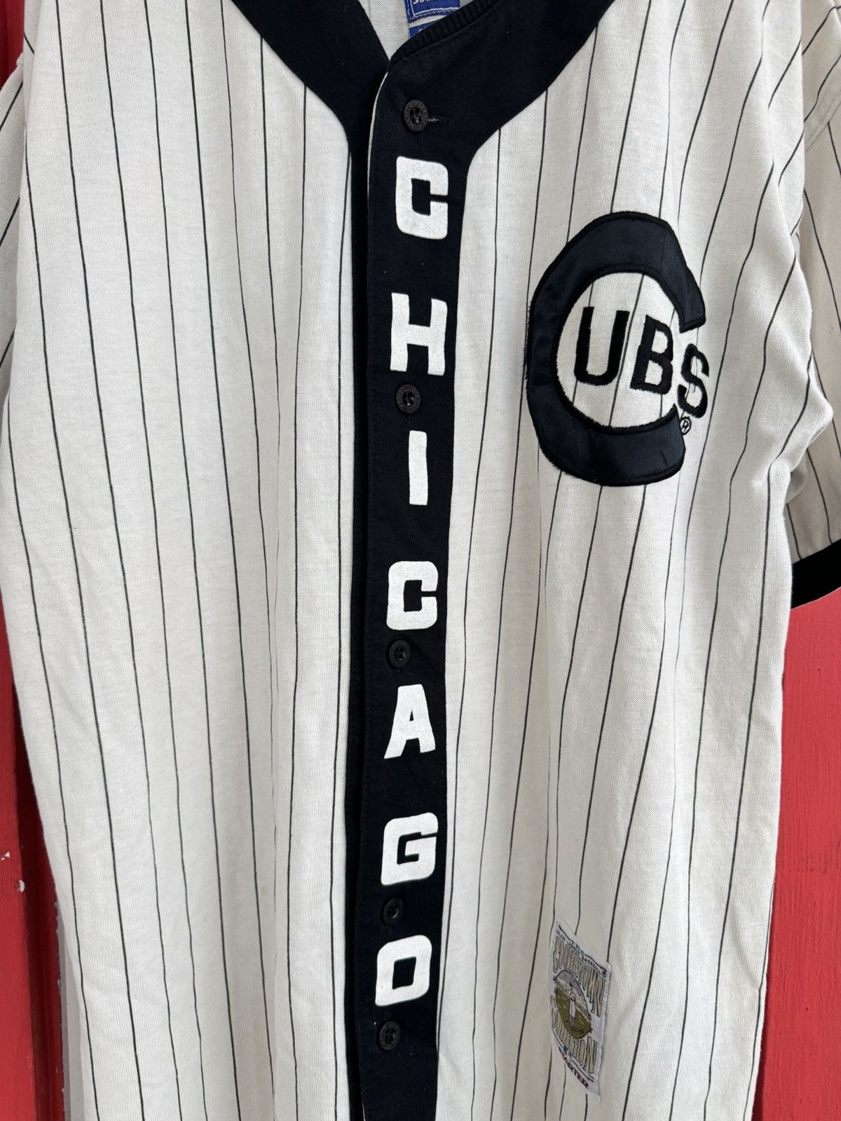 MLB Vintage 90s Starter Chicago Cubs MLB Shirt Size US M / EU 48-50 / 2 - 2 Thumbnail