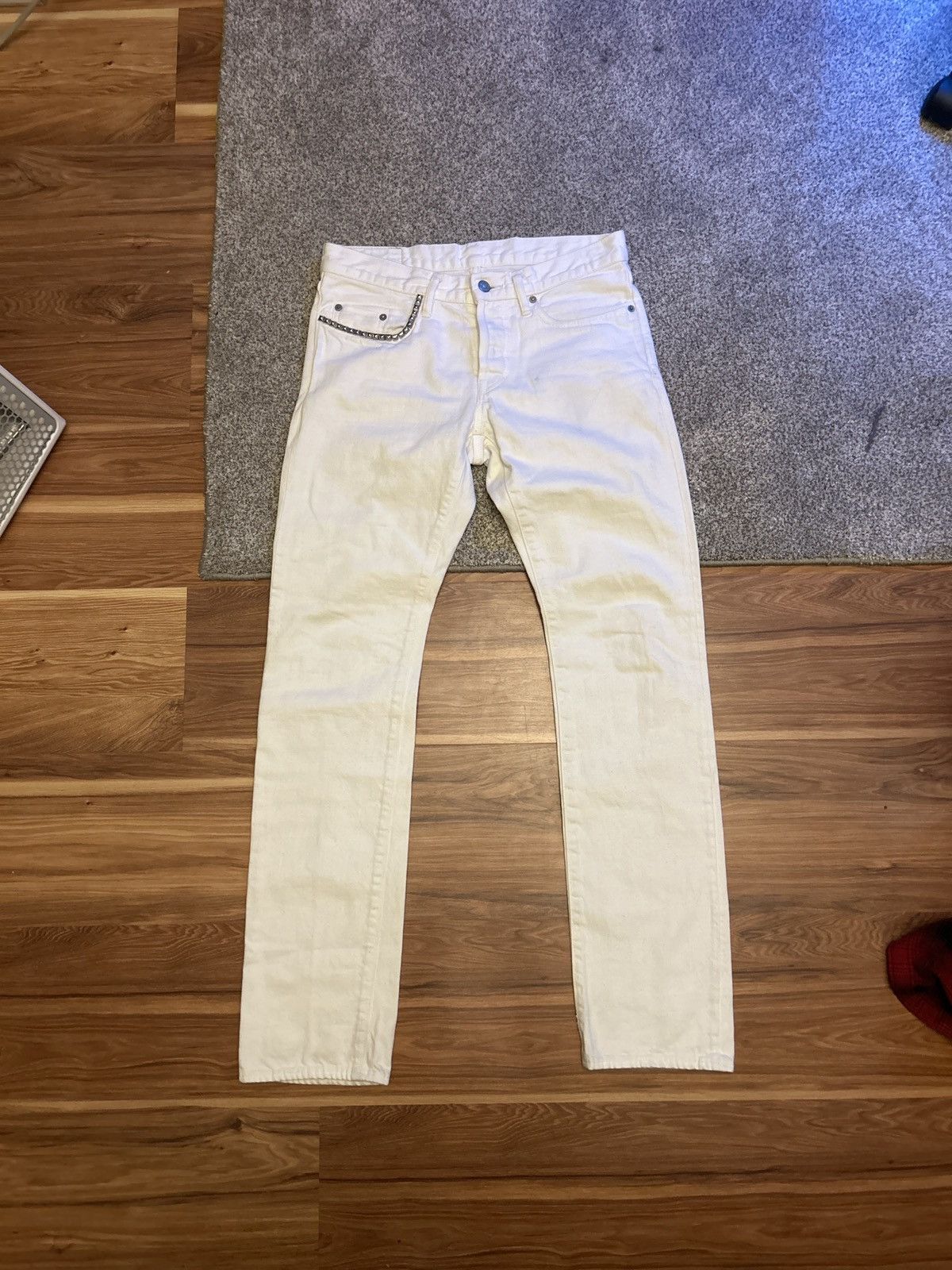 Hysteric Glamour Hysteric glamor white studded jeans selvedge Size US 30 / EU 46 - 1 Thumbnail