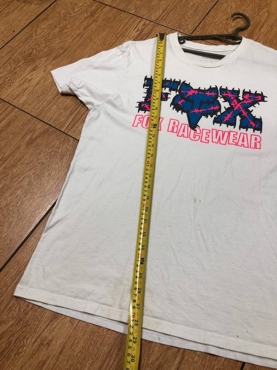 Fox Racing Streetwear T-Shirt White Big Print Fox Racing logo Crazy Y2K Size US L / EU 52-54 / 3 - 18 Thumbnail