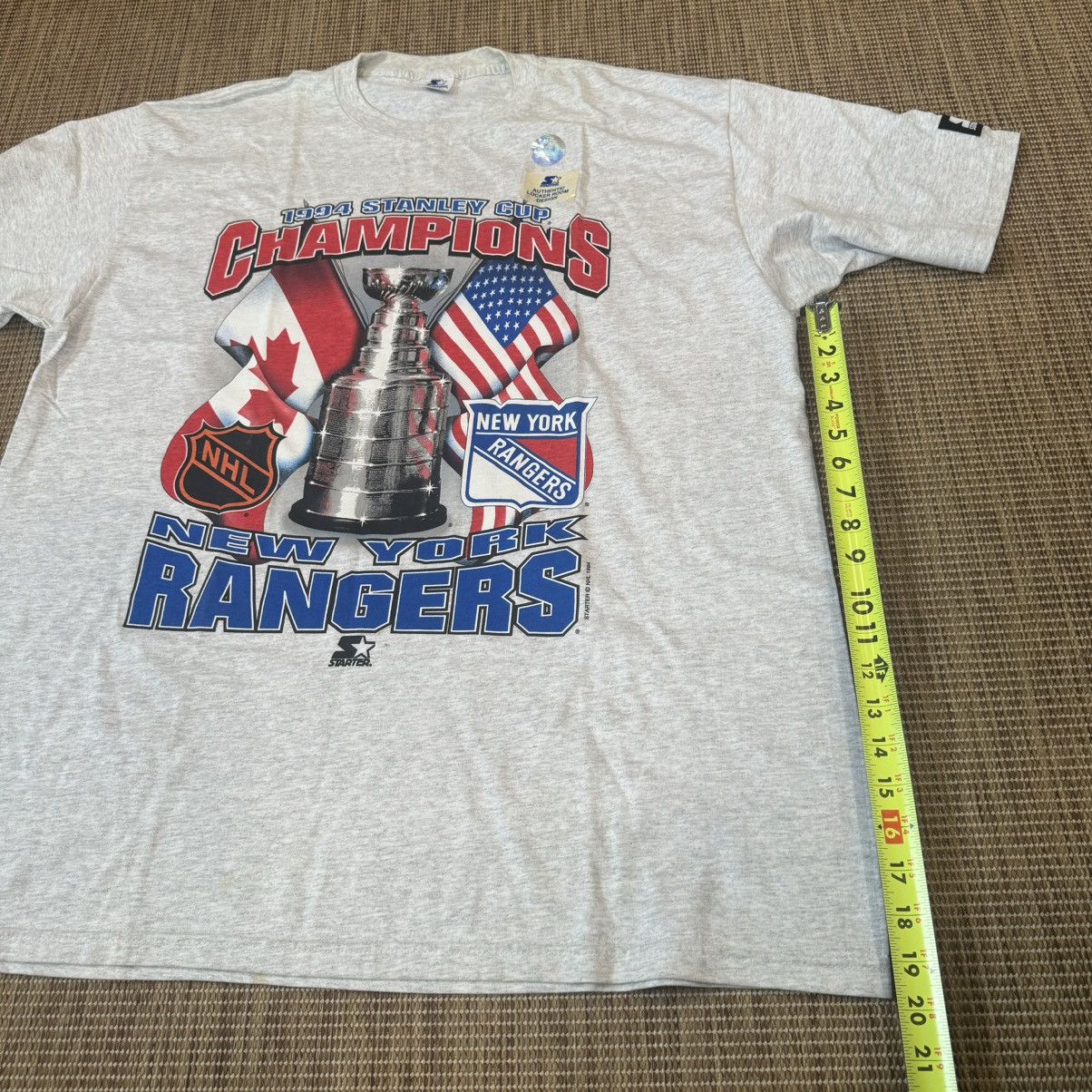 Starter × Vintage Vtg 1994 NY Rangers Stanley Cup Champions Starter Shirt NWT Size US XL / EU 56 / 4 - 9 Thumbnail