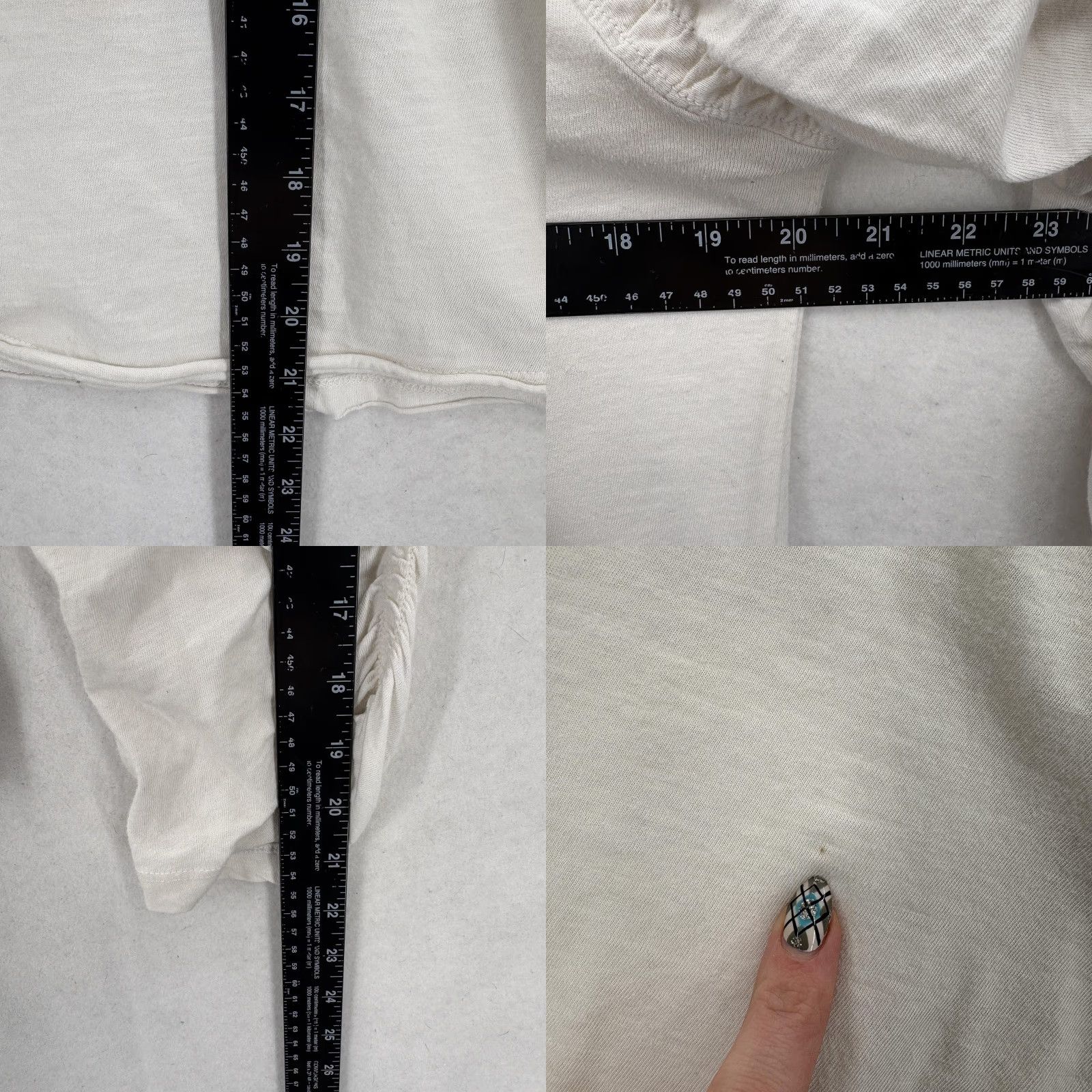 Vintage Maeve Shirt Womens Medium White Ruched Sleeve V Neck Cotton Top Anthropologie Size M / US 6-8 / IT 42-44 - 8 Thumbnail