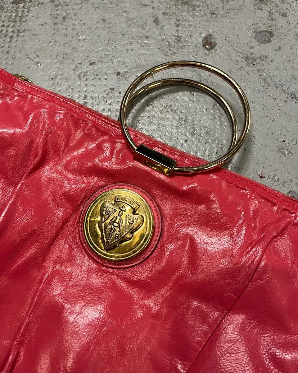 Gucci 2000s Gucci Pink Leather Hysteria Babouska Handle Bag by Frida Giannini Size ONE SIZE - 4 Thumbnail