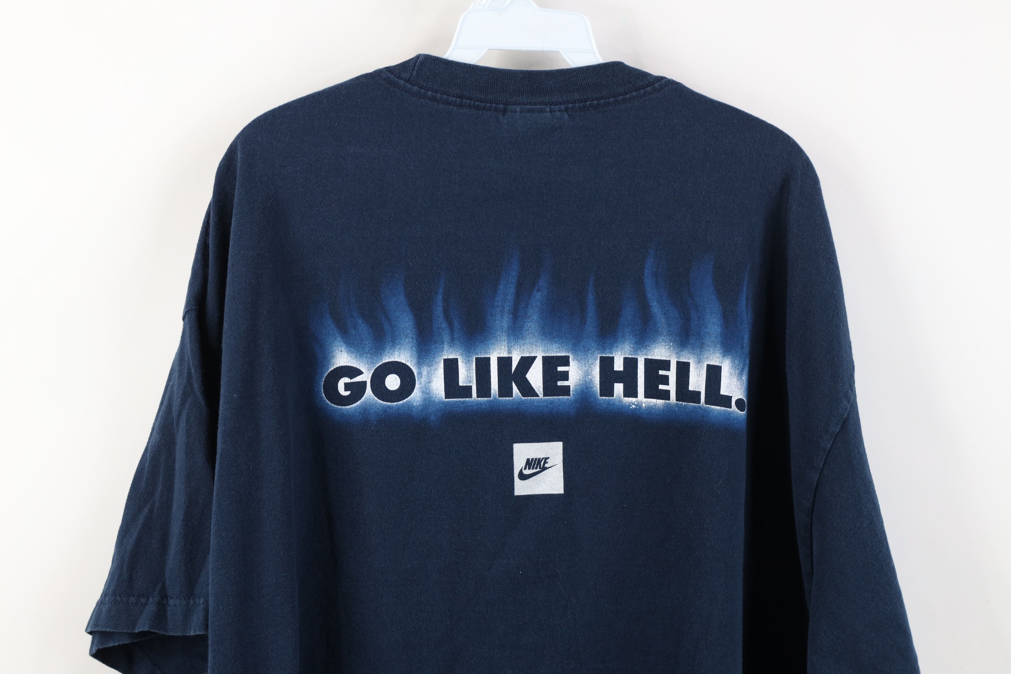 Nike Vintage Nike Scott Fire Flames Big Center Swoosh T-Shirt Size US XXL / EU 58 / 5 - 15 Thumbnail