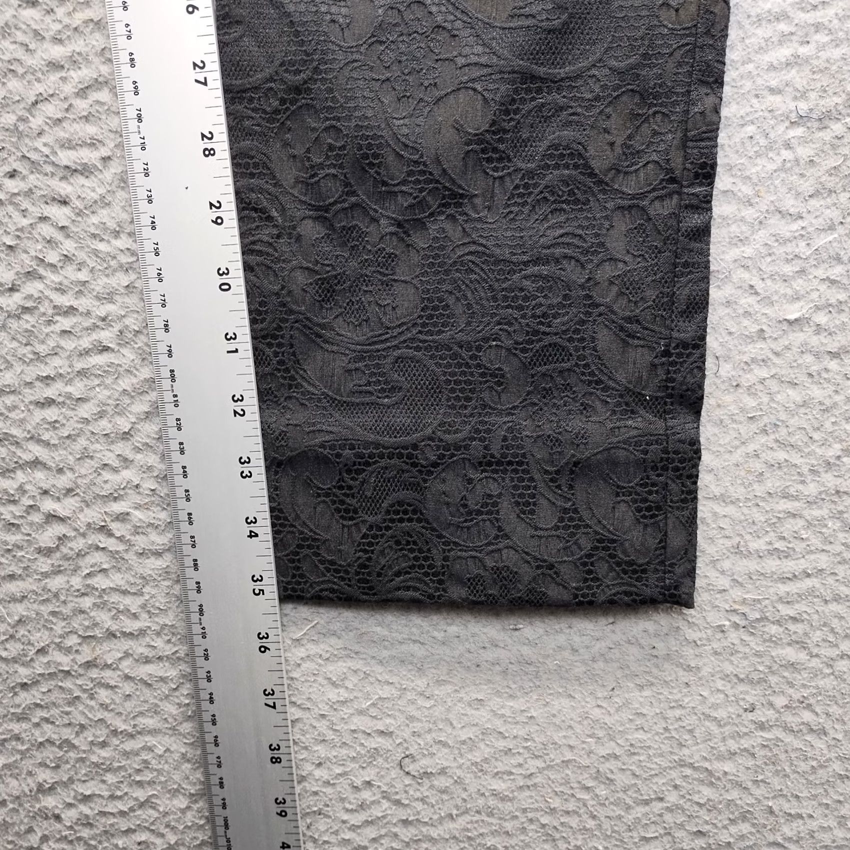 Vintage Chico's Womens Pants Size M Black Eyelet Lace Paisley Regular Fit Straight Leg Clothes Shirt/ Pant Size 32" / US 10 / IT 46 - 4 Thumbnail