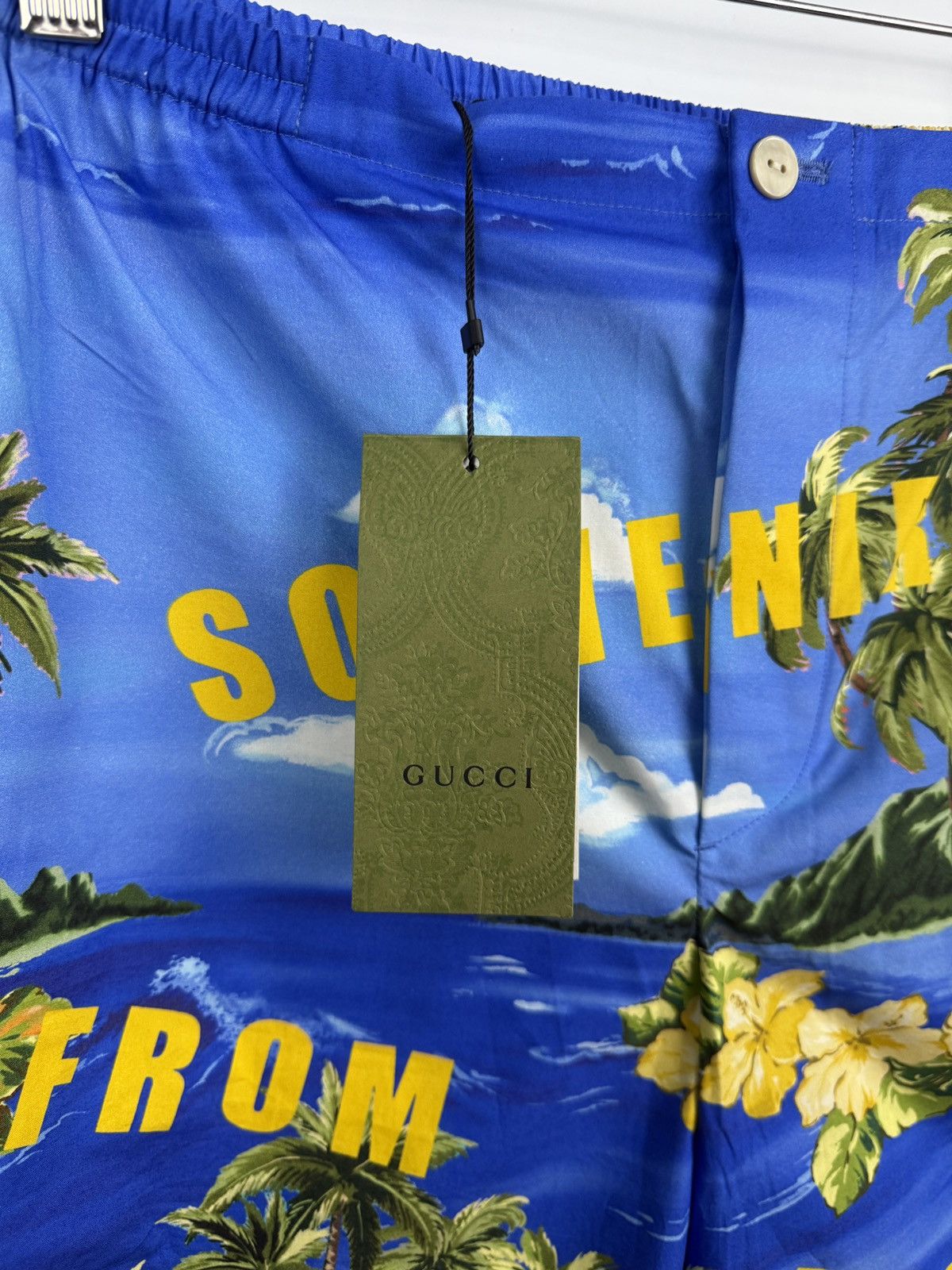 Gucci 🇮🇹 Gucci Souvenir From Los Angelis Swim High Waisted Shorts Size US 32 / EU 48 - 5 Thumbnail