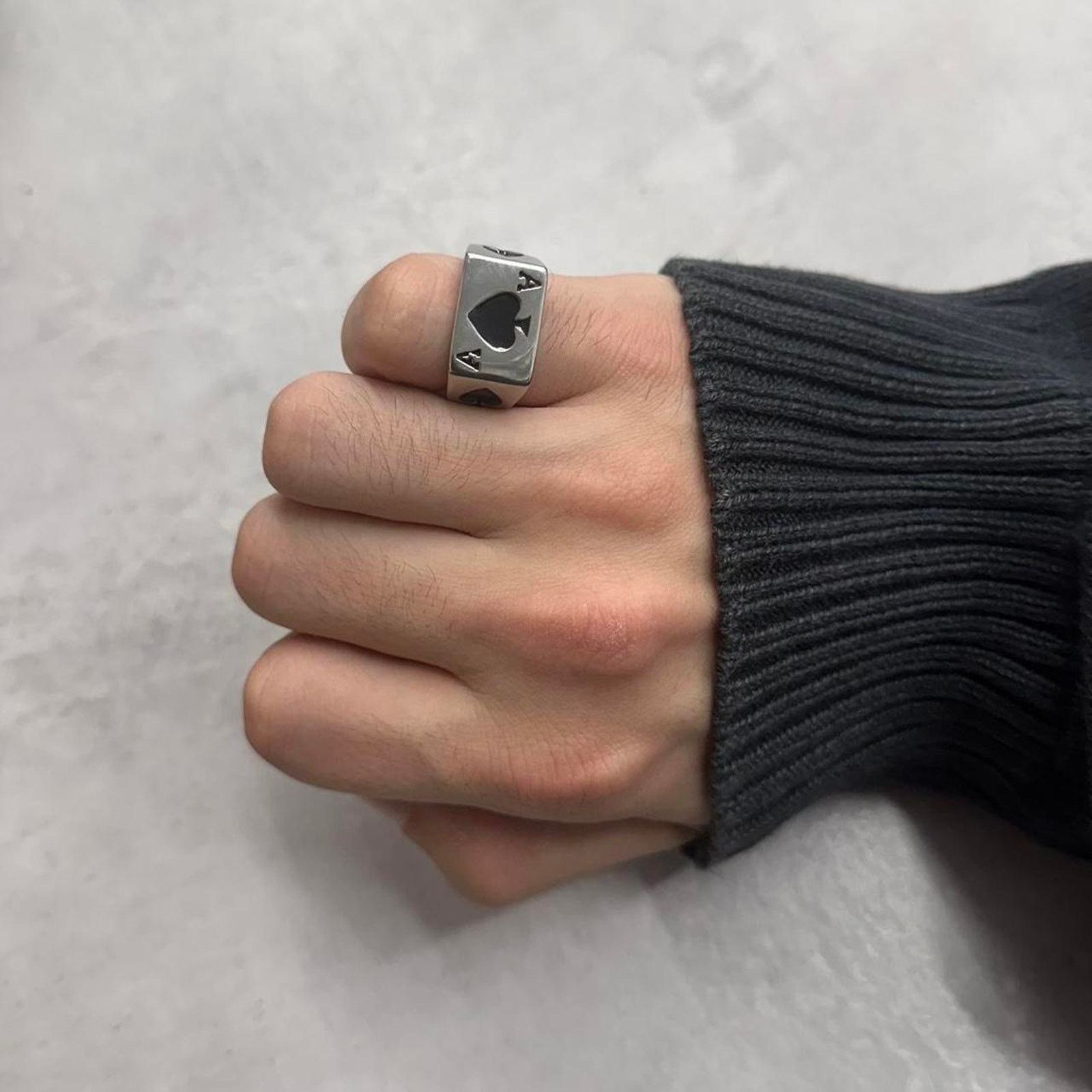 Other Unique vintage style silver ace Size ONE SIZE - 4 Thumbnail