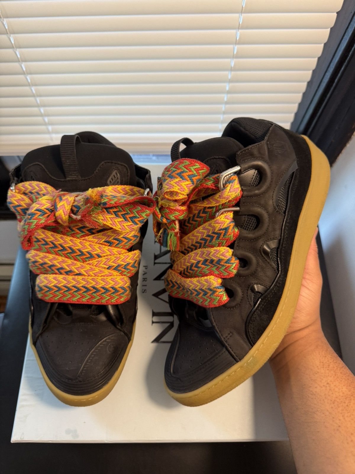 Lanvin Lanvin Curb Sneakers “Black Gum” Size 13 / 46 Eu Size US 13 / EU 46 - 1 Thumbnail