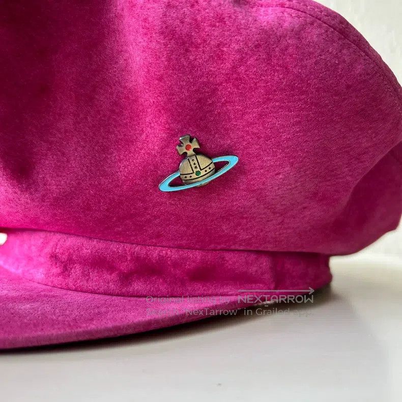 Vivienne Westwood Vivienne Westwood Pink Suede Newsboy Hat Size ONE SIZE - 4 Thumbnail