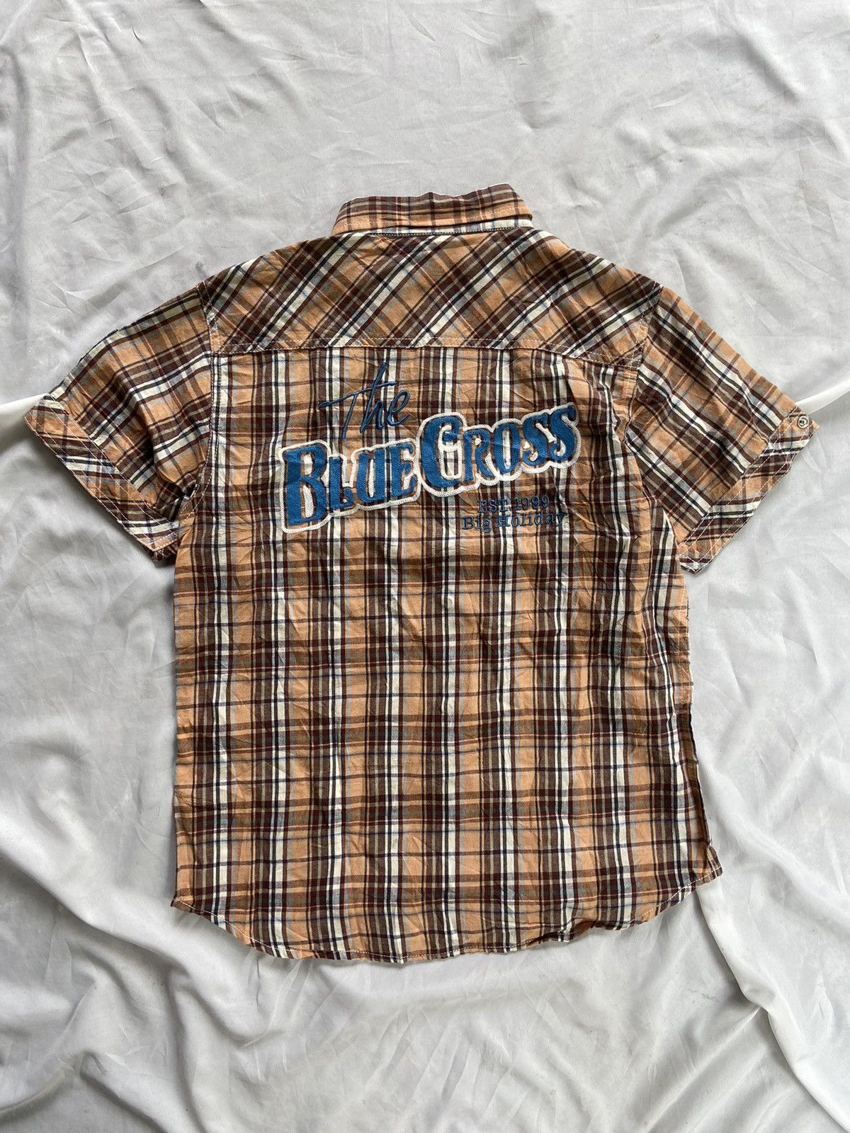 Japanese Brand BLUE CROSS BIG HOLIDAY BUTTON UP SHIRT Size US M / EU 48-50 / 2 - 2 Thumbnail