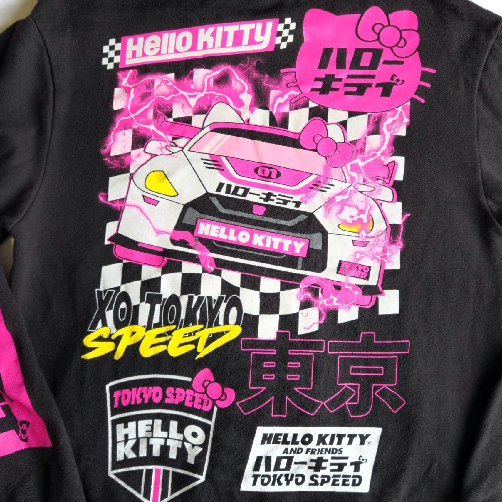 Vintage VINTAGE Hello Kitty And Friends Tokyo Speed Racer Black Small Graphic Sweatshirt Size S / US 4 / IT 40 - 2 Thumbnail