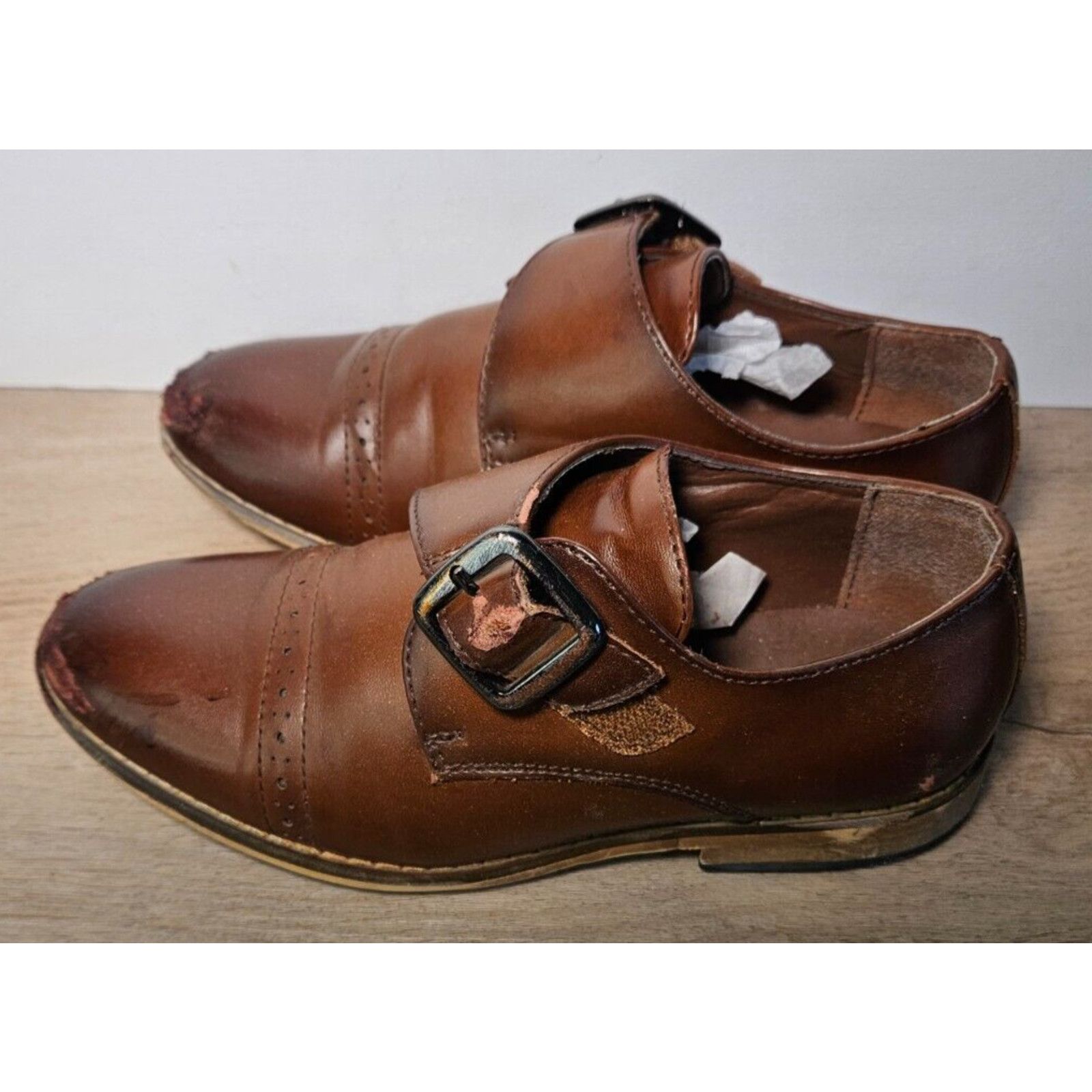 Stacy Adams Stacy Adams Men’s Brown Buckle Monk Strap Size 12M Size US 12 / EU 45 - 3 Thumbnail