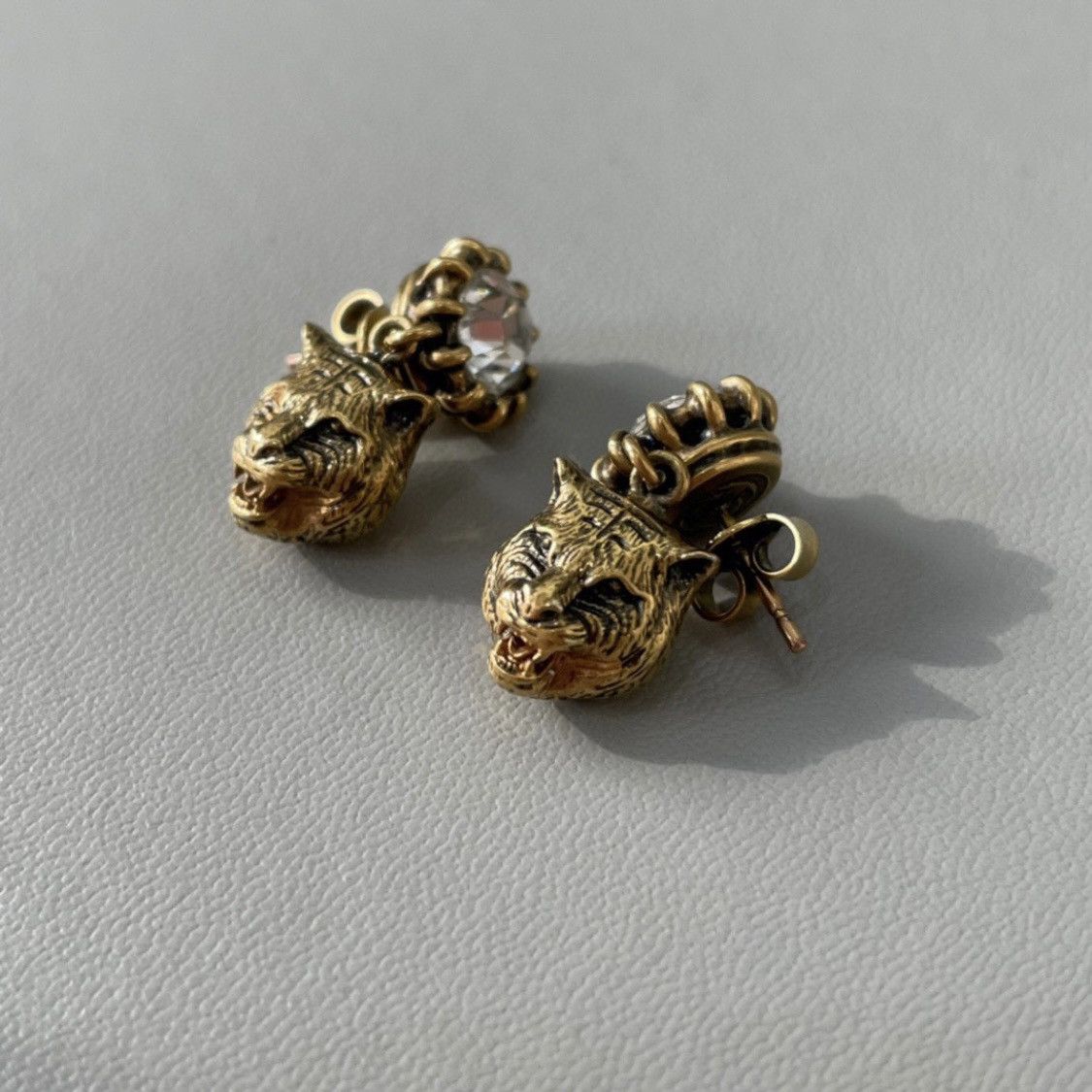 Gucci Tiger head crystal earrings Size ONE SIZE - 4 Thumbnail