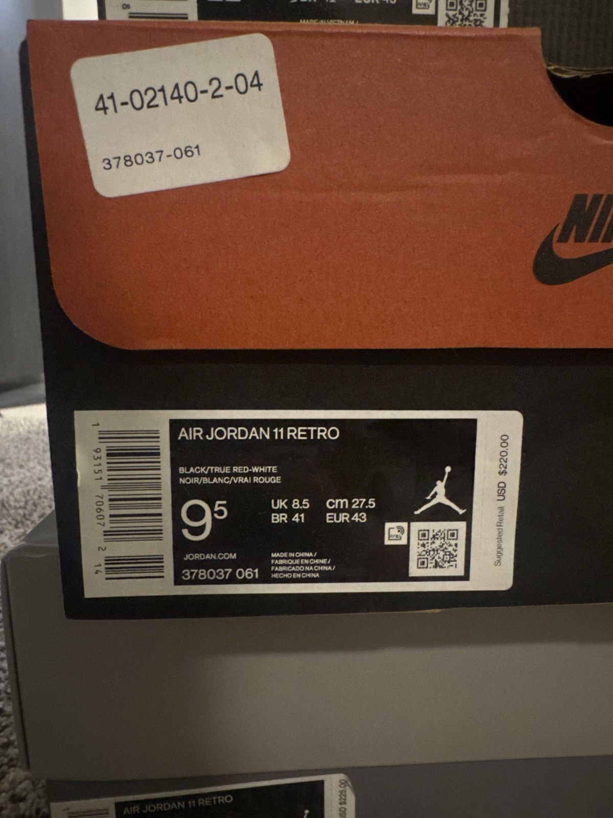 Jordan Brand Jordan 11 ‘Bred’ Size US 9.5 / EU 42-43 - 8 Thumbnail