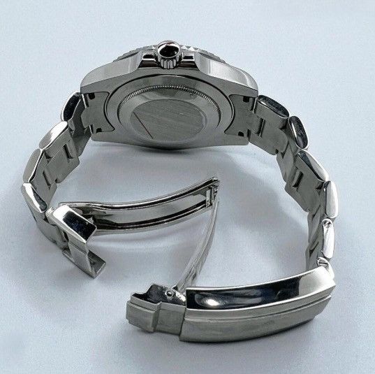 Japanese Brand Seiko Mod Yachtmaster Grey Skeleton Dial Steel 41mm Watch Size ONE SIZE - 3 Thumbnail