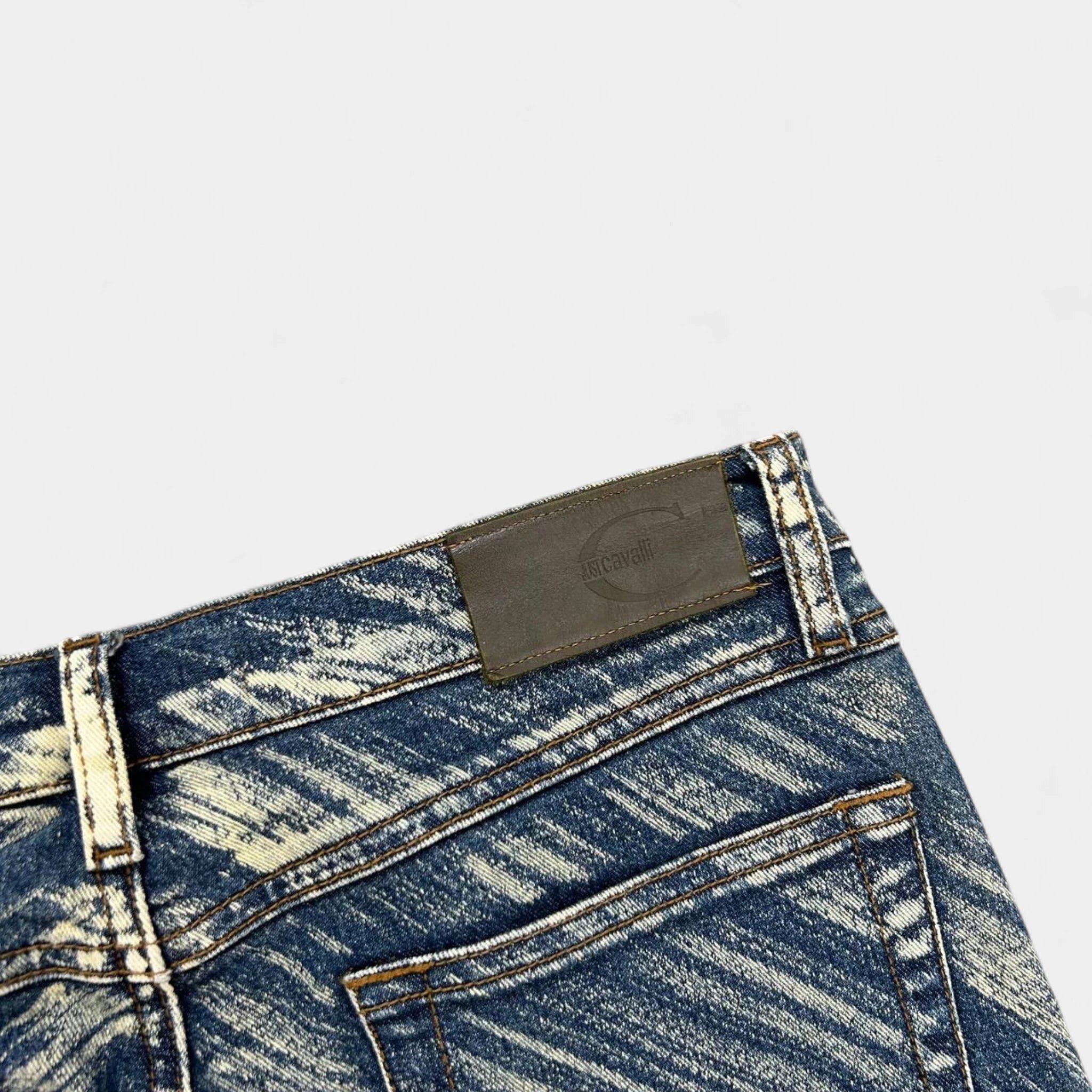 Just Cavalli Just Cavalli 2000's Paint Effect Striped Jeans Size 27" / US 4 / IT 40 - 7 Thumbnail