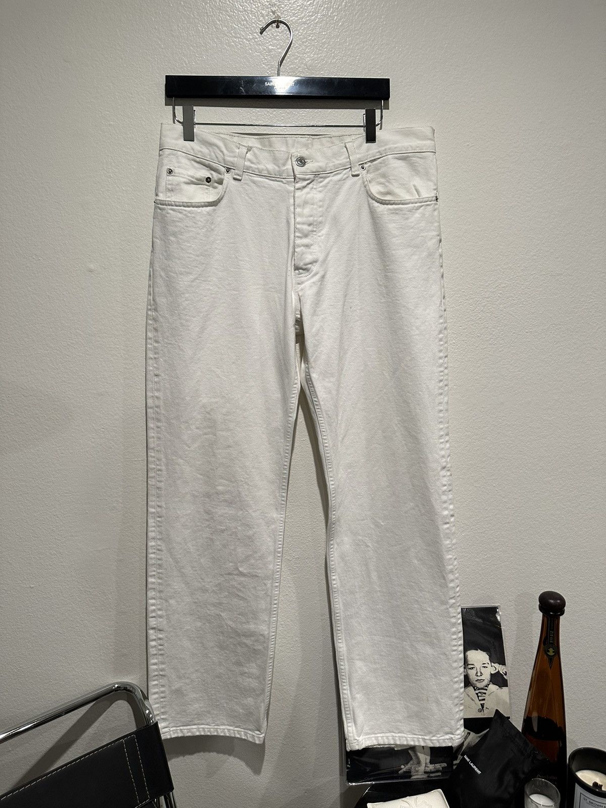 Helmut Lang Vintage White Bootcut Denim Jeans 36 Size US 36 / EU 52 - 1 Thumbnail