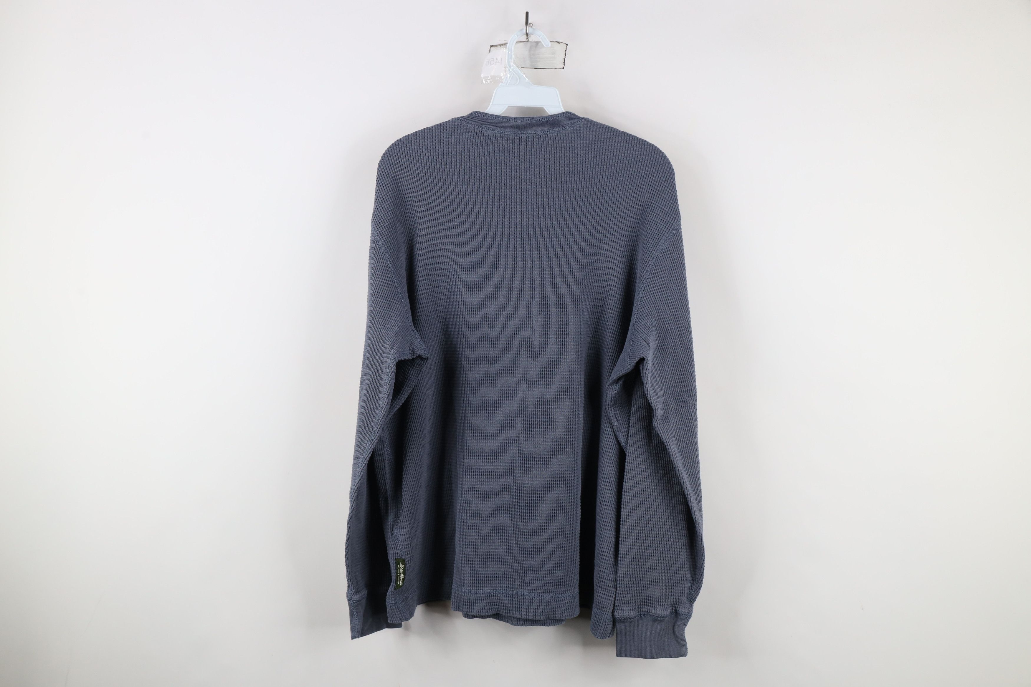 Eddie Bauer Vintage Eddie Bauer Thermal Waffle Knit Henley T-Shirt Blue Size US L / EU 52-54 / 3 - 8 Thumbnail