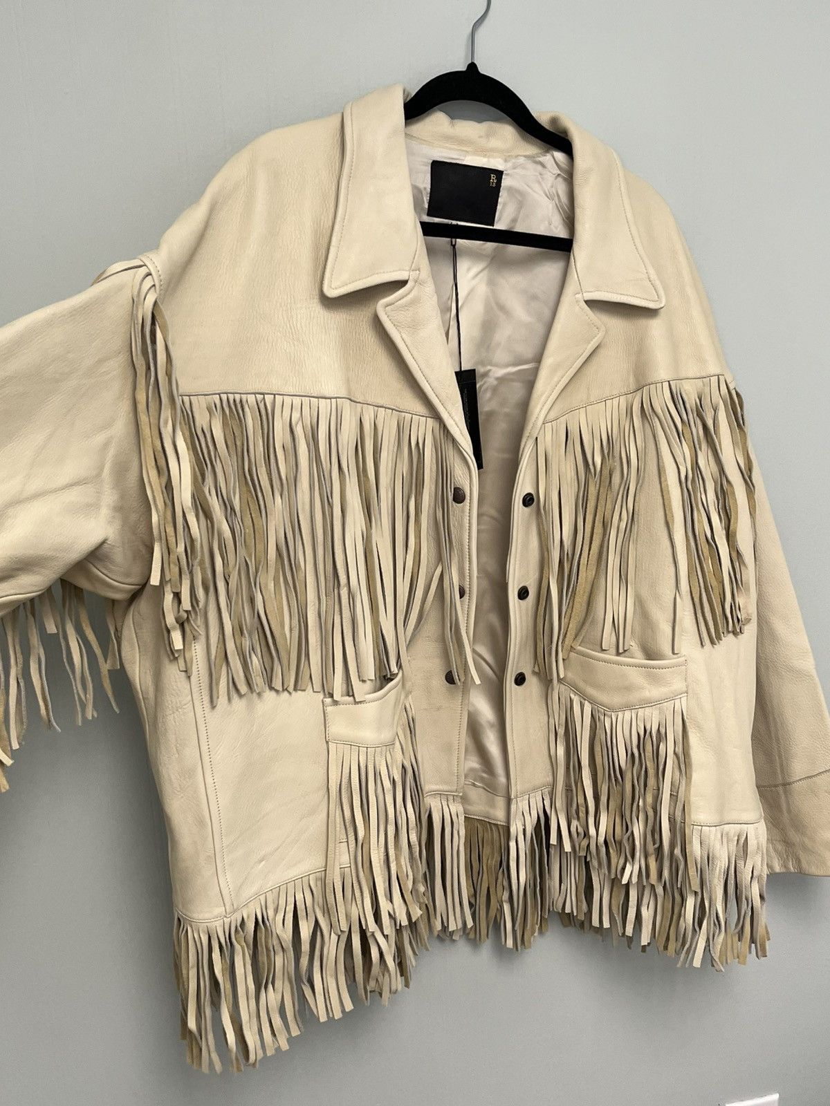 R13 Leather Fringe Jacket. Size XL / US 12-14 / IT 48-50 - 11 Thumbnail