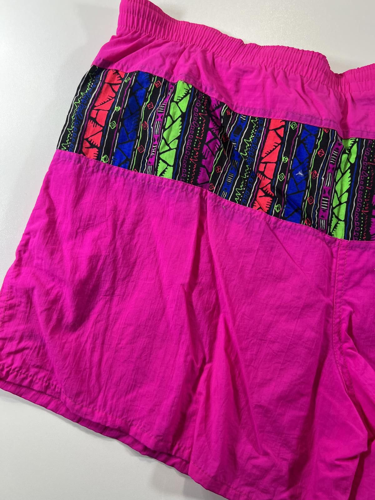 Other Vintage Pink Swim Shorts with Multicolour Patterned M Size US 36 / EU 52 - 11 Thumbnail