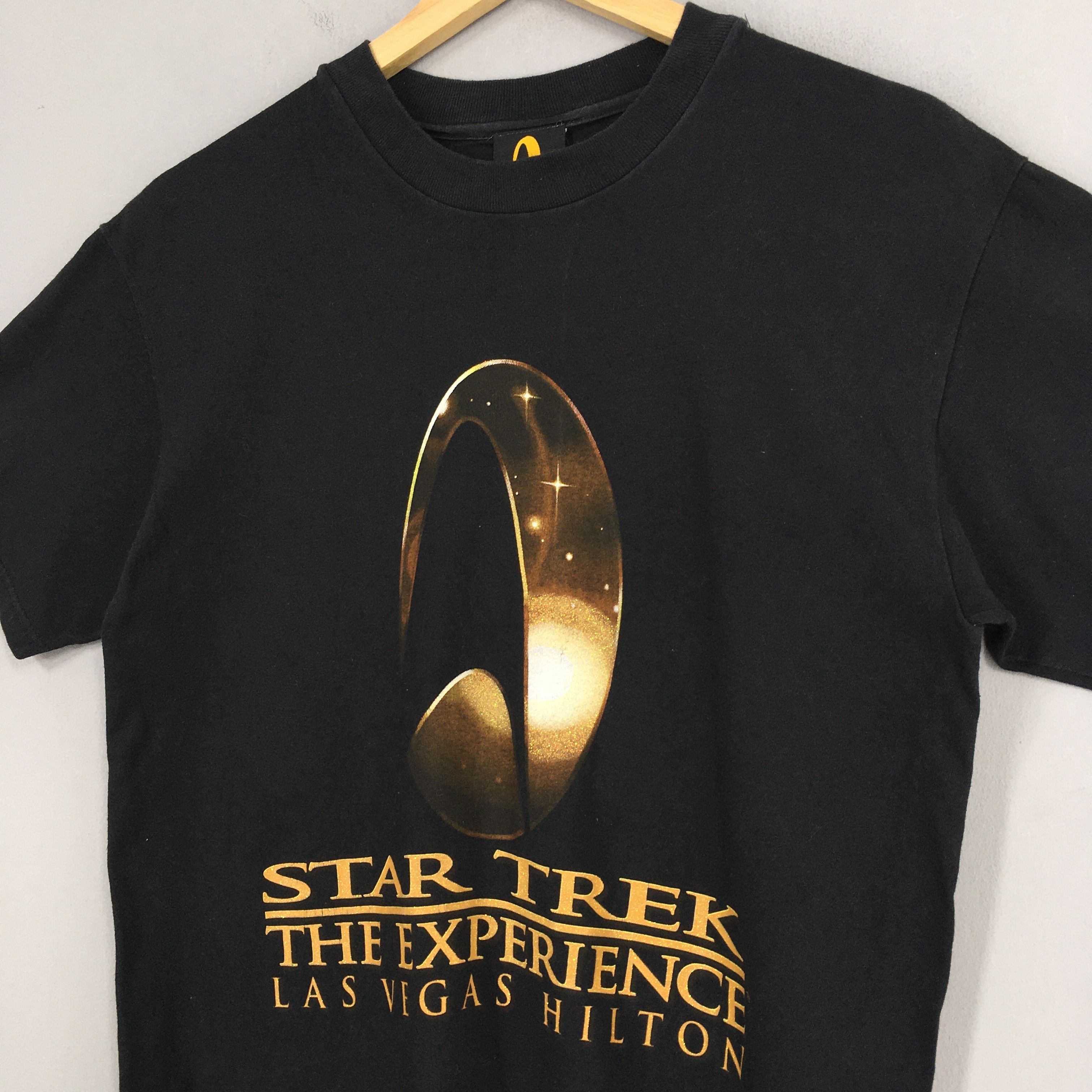 Vintage Vintage 90's Star Trek Movies Sci Fi Black T shirt Medium Size US M / EU 48-50 / 2 - 3 Thumbnail