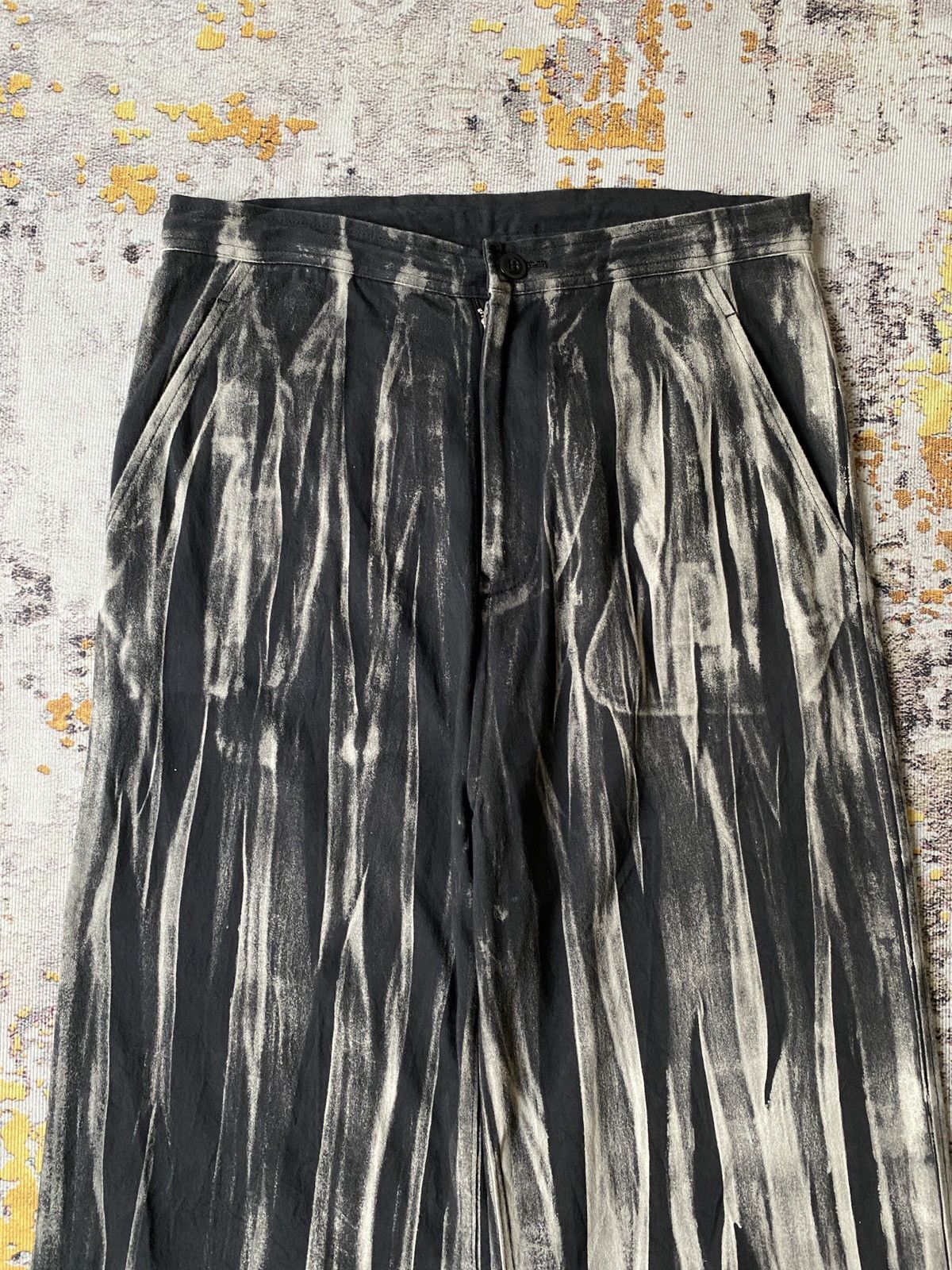 Yohji Yamamoto Y’s Yohji Yamamoto Bleached Drawstring Wide Leg Pant Size US 32 / EU 48 - 5 Thumbnail