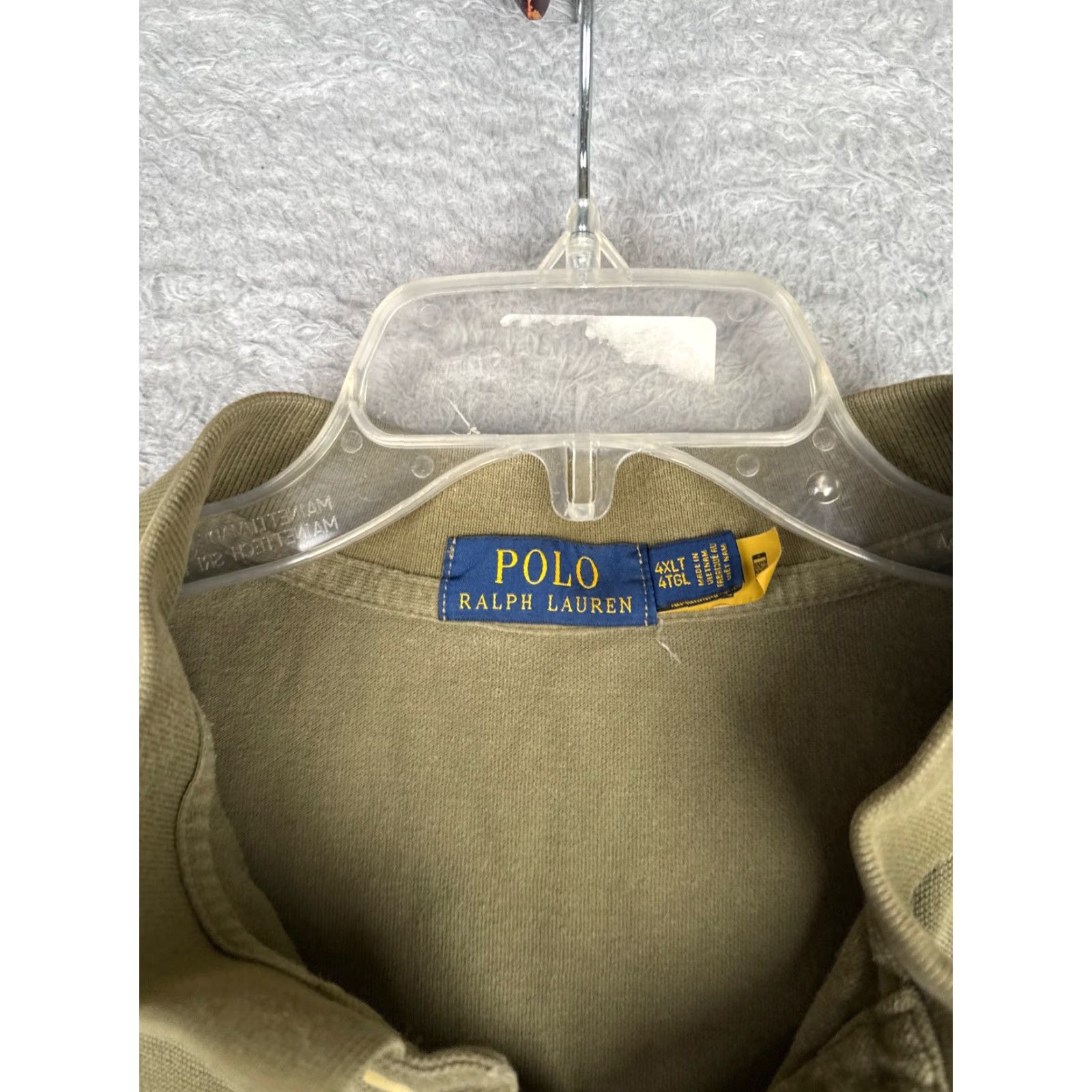Ralph Lauren Nike Polo Ralph Lauren Polo Shirt Men 4XL Tall Green Cotton Short Sleeve Polo Shirt Mens Green 4XLT Big & Tall Golf Classic Vintage: No Size US XXL / EU 58 / 5 - 7 Thumbnail