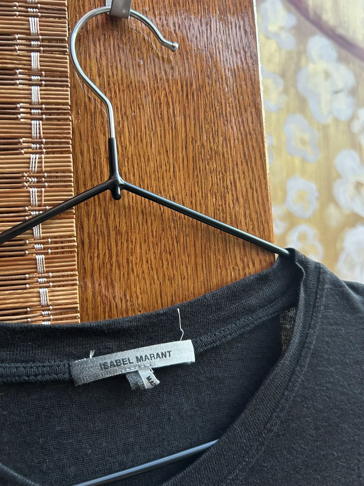 Isabel Marant Isabel Marant Karman Logo Black Linen T-Shirt Size M Men’s Size US M / EU 48-50 / 2 - 4 Thumbnail