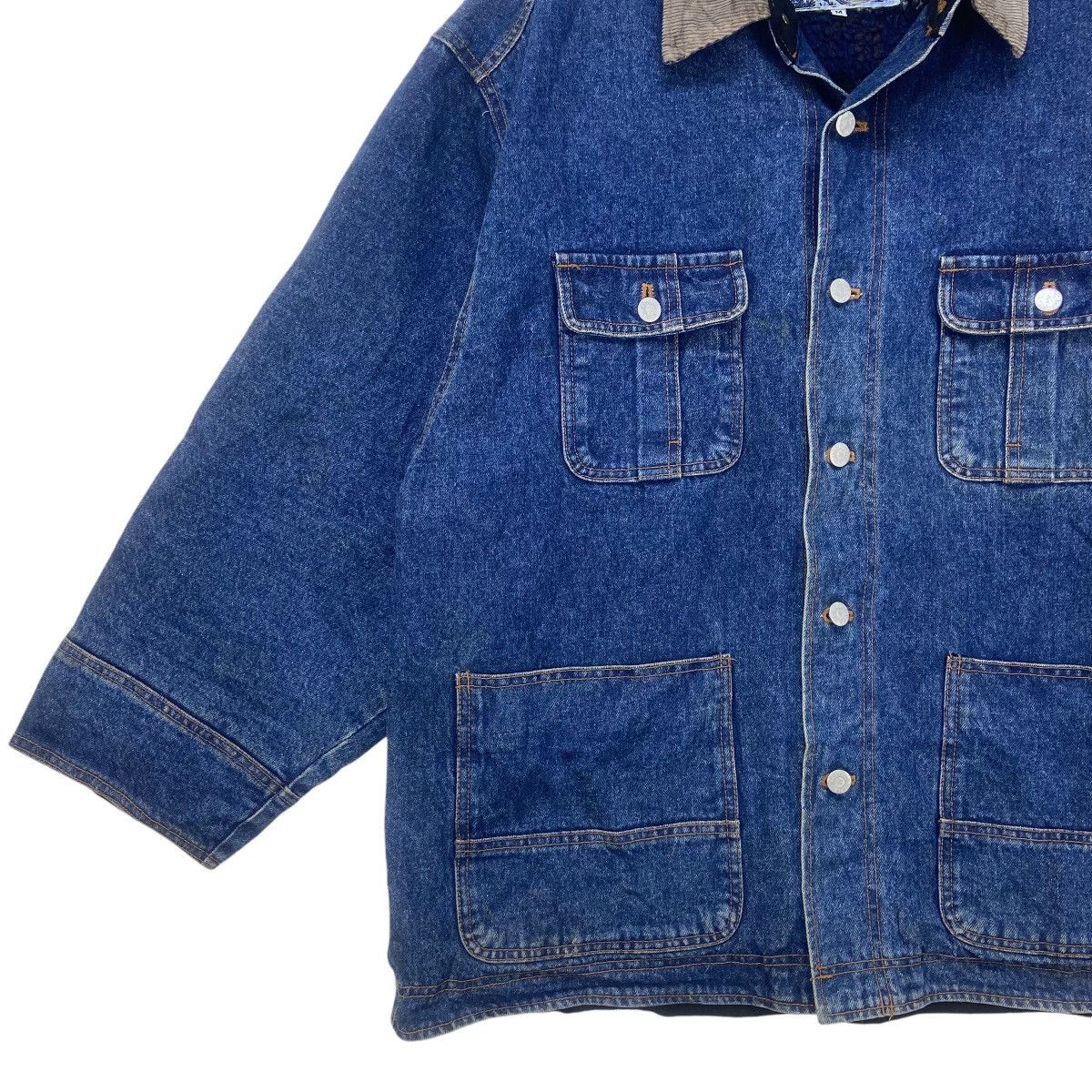 Kenzo Vintage Kenzo Sherpa Workwear Chore Heavy Denim Jacket Size US M / EU 48-50 / 2 - 7 Thumbnail