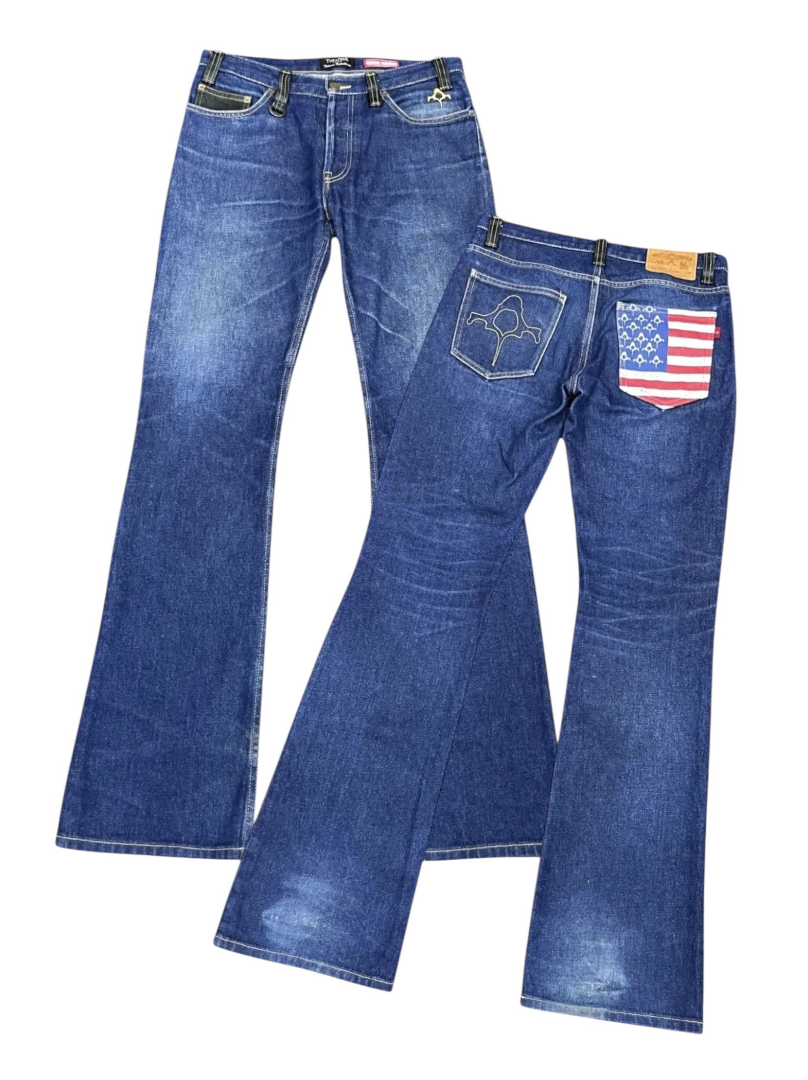 Backbone Back Bone x Easy Rider Theater8 Flare Jeans Made in USA Size US 30 / EU 46 - 1 Thumbnail