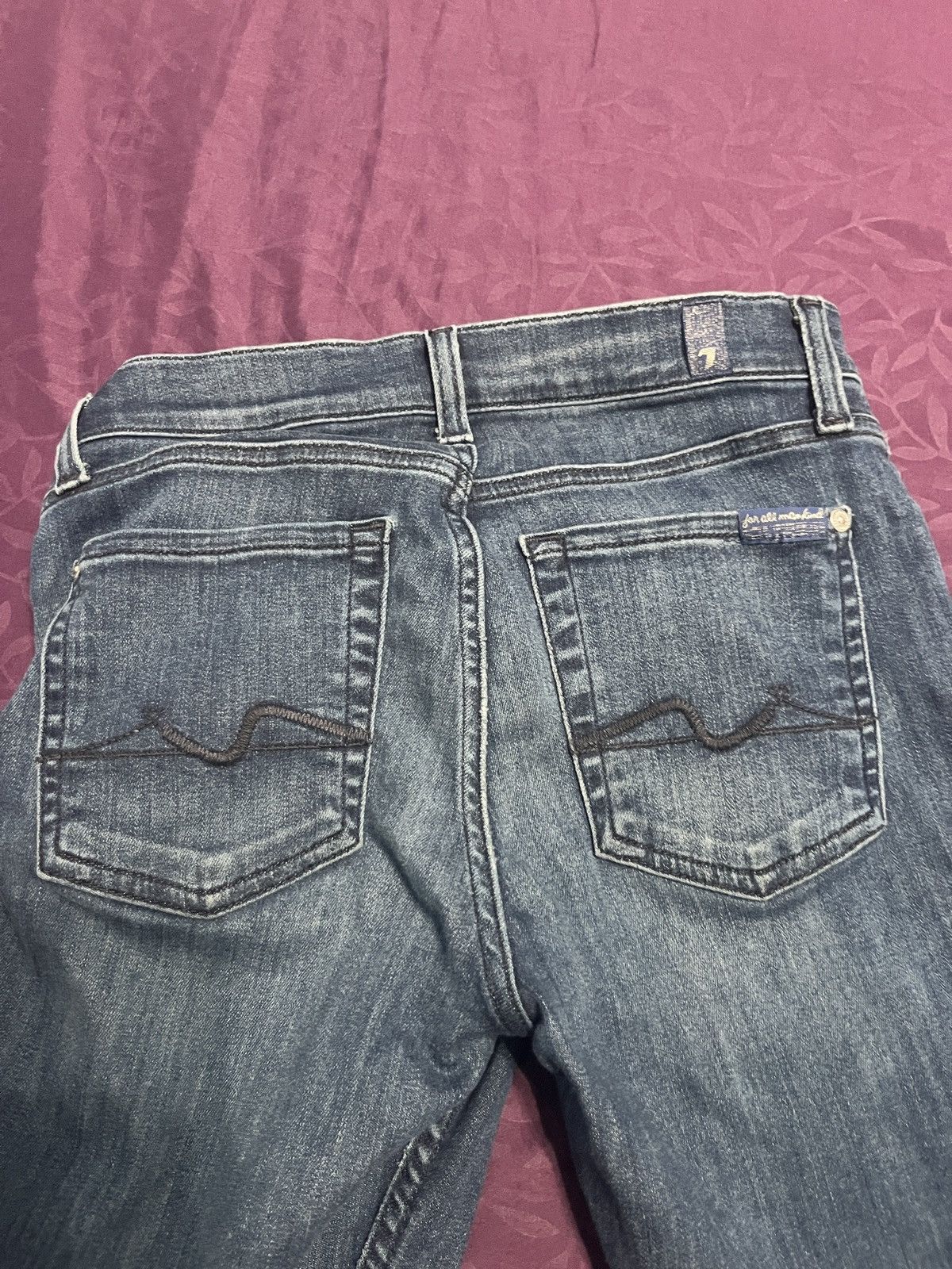 7 For All Mankind 7 For All Mankind Roxanne Mid Rise Slim Leg Jeans Sz 27 Size 27" / US 4 / IT 40 - 6 Thumbnail