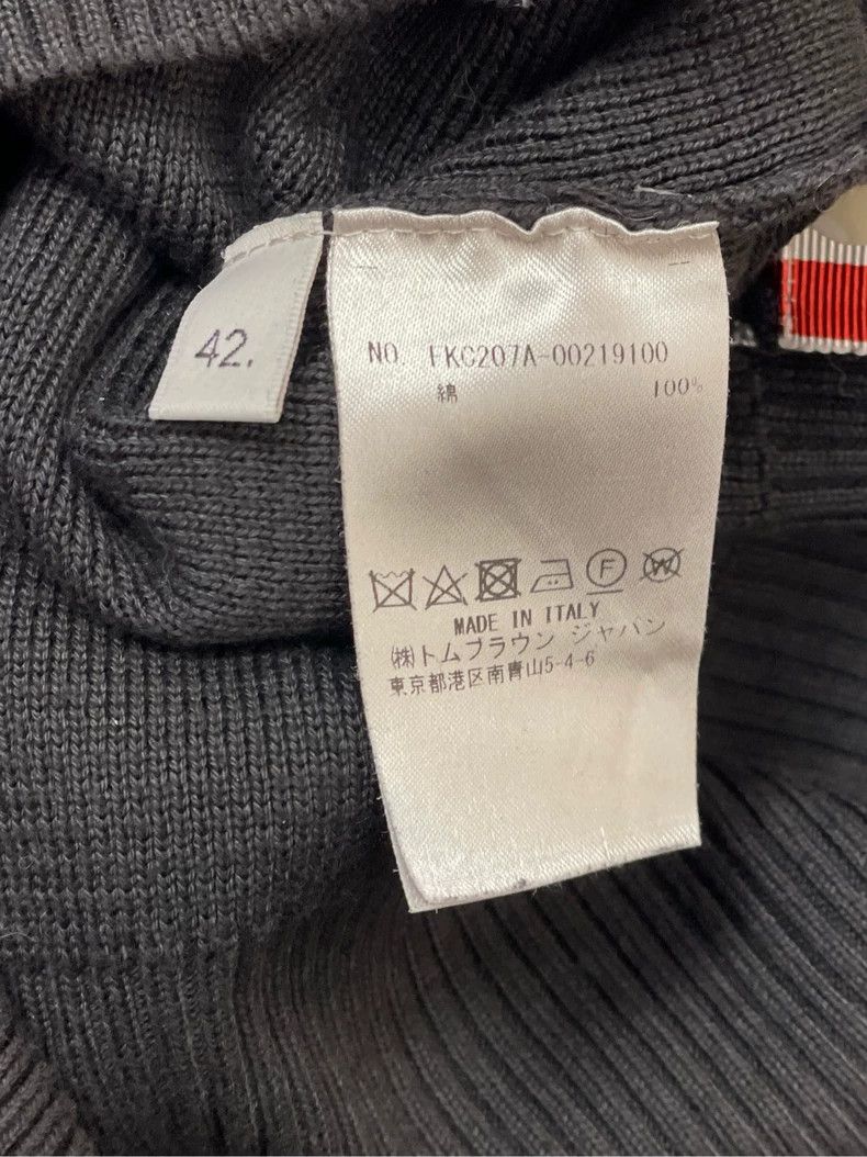 Thom Browne Thom browne Black dark pattern four-striped knitted cardiga Size M / US 6-8 / IT 42-44 - 6 Thumbnail