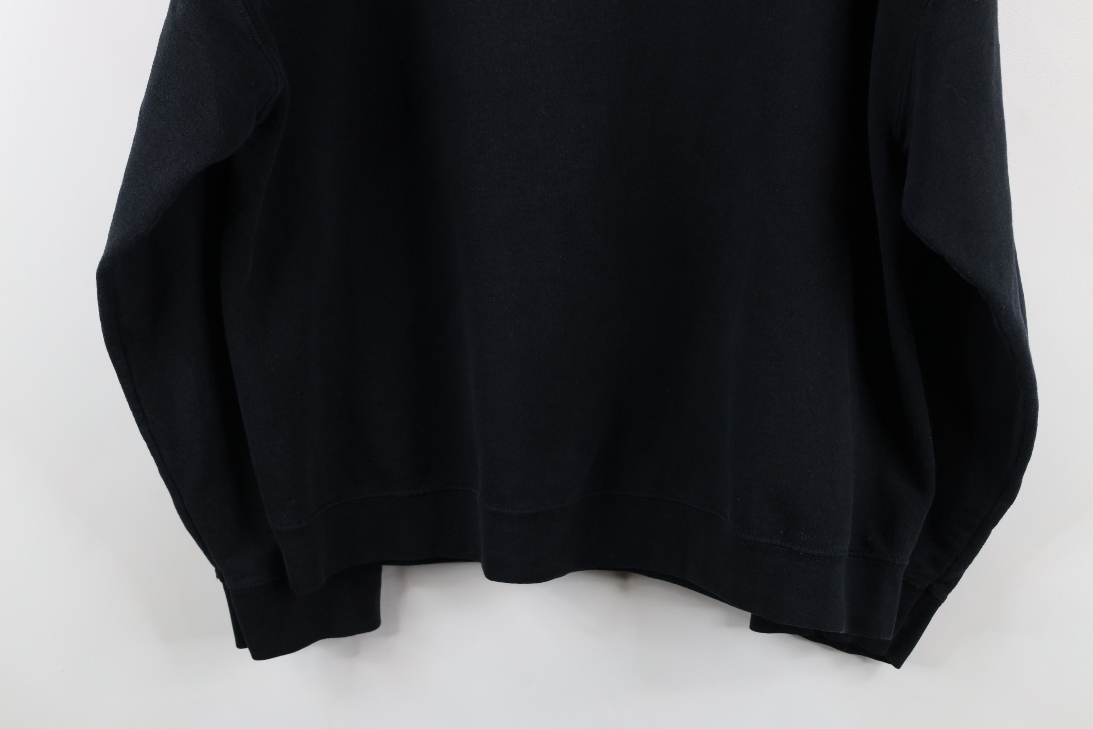 Vintage Vintage 90s Streetwear Blank Hoodie Sweatshirt Black Size US XL / EU 56 / 4 - 10 Thumbnail
