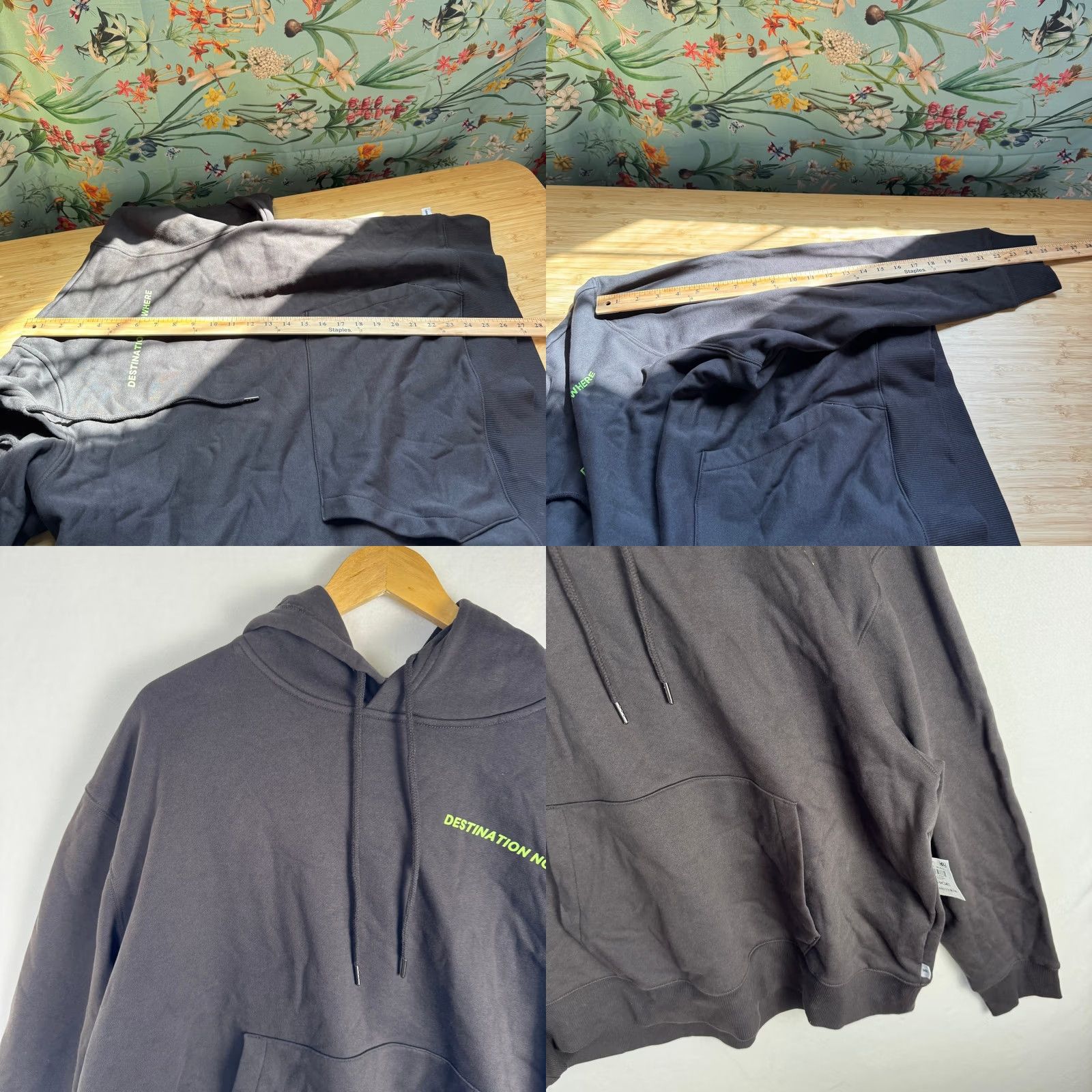 Vintage Mode of One Hoodie Mens Oversized Graphic Jet Grey Astronaut Space L Size US L / EU 52-54 / 3 - 8 Thumbnail