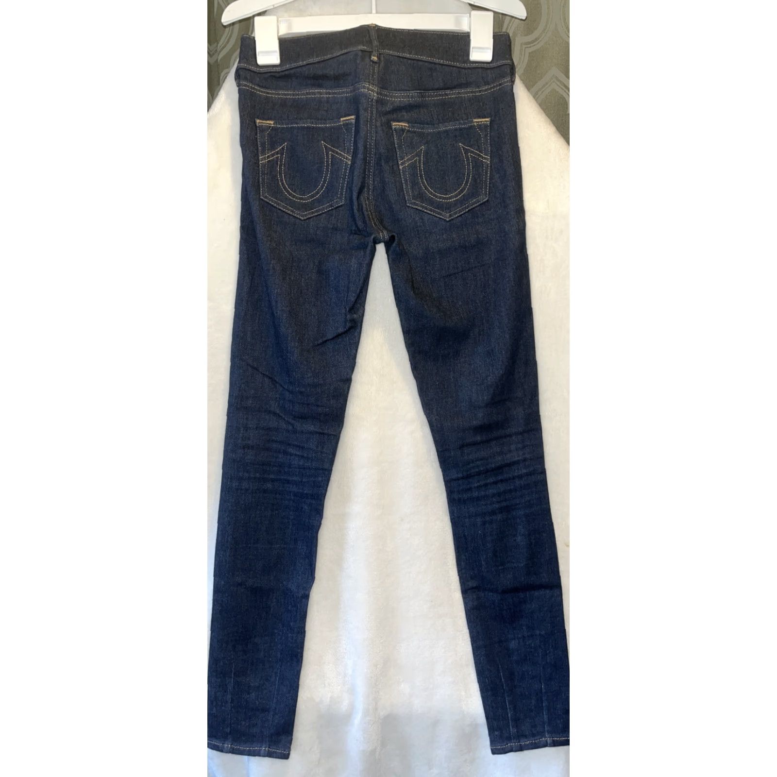 True Religion True Religion Women's Skinny Stretch Jeans XS Blue Designer Elastic Waist Dark Wash Size 26" / US 2 / IT 38 - 4 Thumbnail