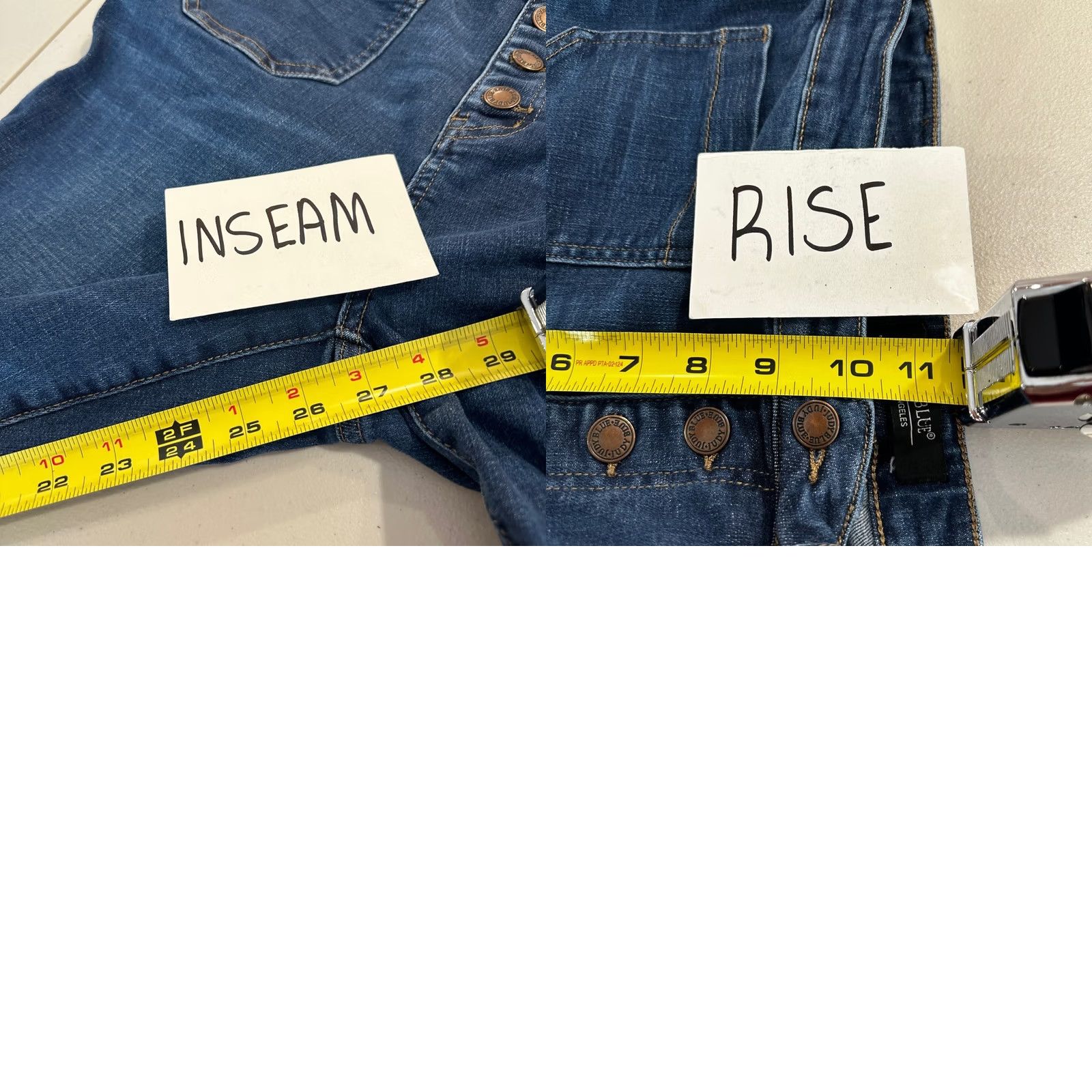 Vintage Judy Blue Skinny Fit Dark Wash High Rise Button Fly Patch Pocket Jeans 15/32 Size 24" / US 00 / IT 34 - 8 Thumbnail