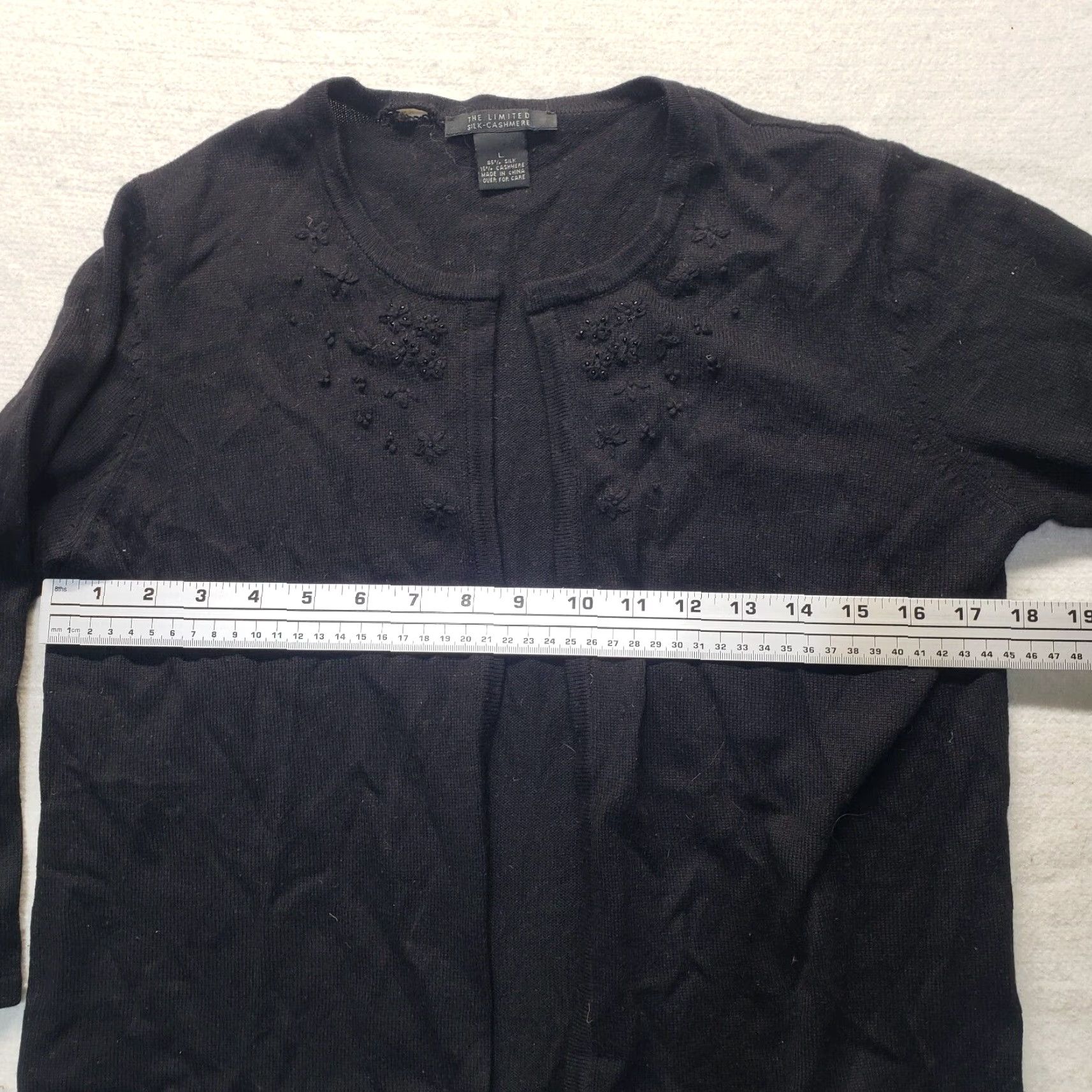 Vintage Vintage The Limited Black Silk Cashmere Blend Button-Up Cardigan Women's Large Fall Winter Size M / US 6-8 / IT 42-44 - 6 Thumbnail