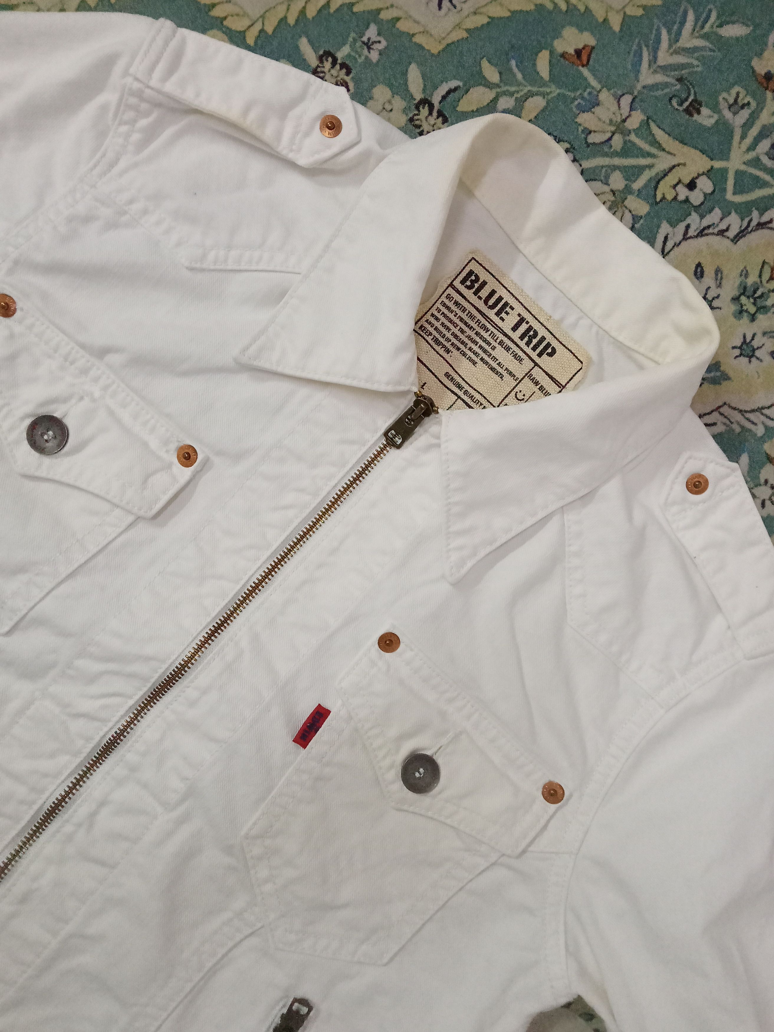 Edwin Edwin 503 Blue Trip (White) Jacket Size US M / EU 48-50 / 2 - 5 Thumbnail