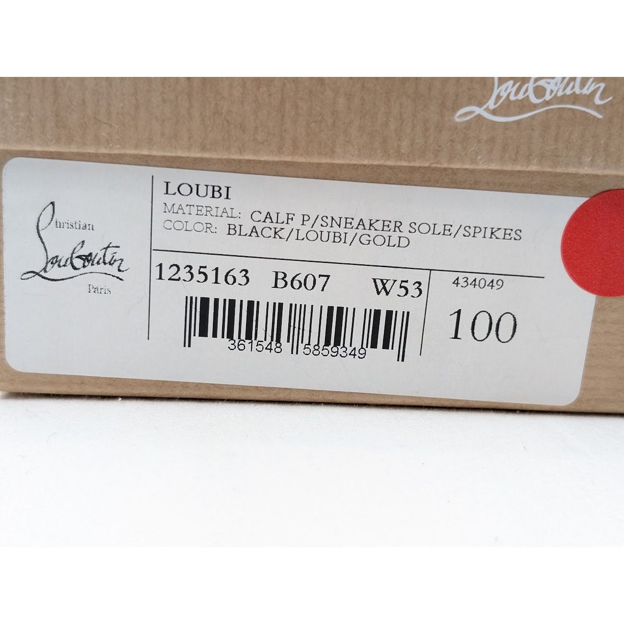 Christian Louboutin o1rshd1 Size: 100 / Calf Spikes Loubi Belt Black/Loubi/Gold Size 38 - 23 Thumbnail
