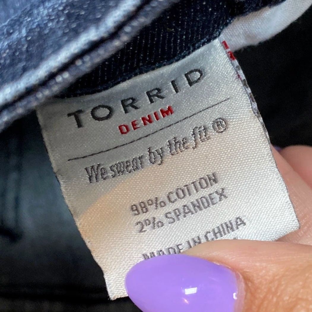 Torrid Torrid Jeans Blue Denim High Rise Straight Leg Stretch Cotton Blend 22 Womens Size 40" / US 18 - 5 Thumbnail