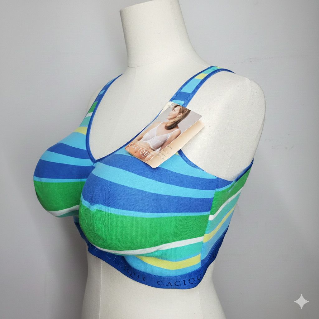 Other Cacique 42DDD NEW Bra Wire-free Sports Soft Comfort Support Size ONE SIZE - 2 Thumbnail