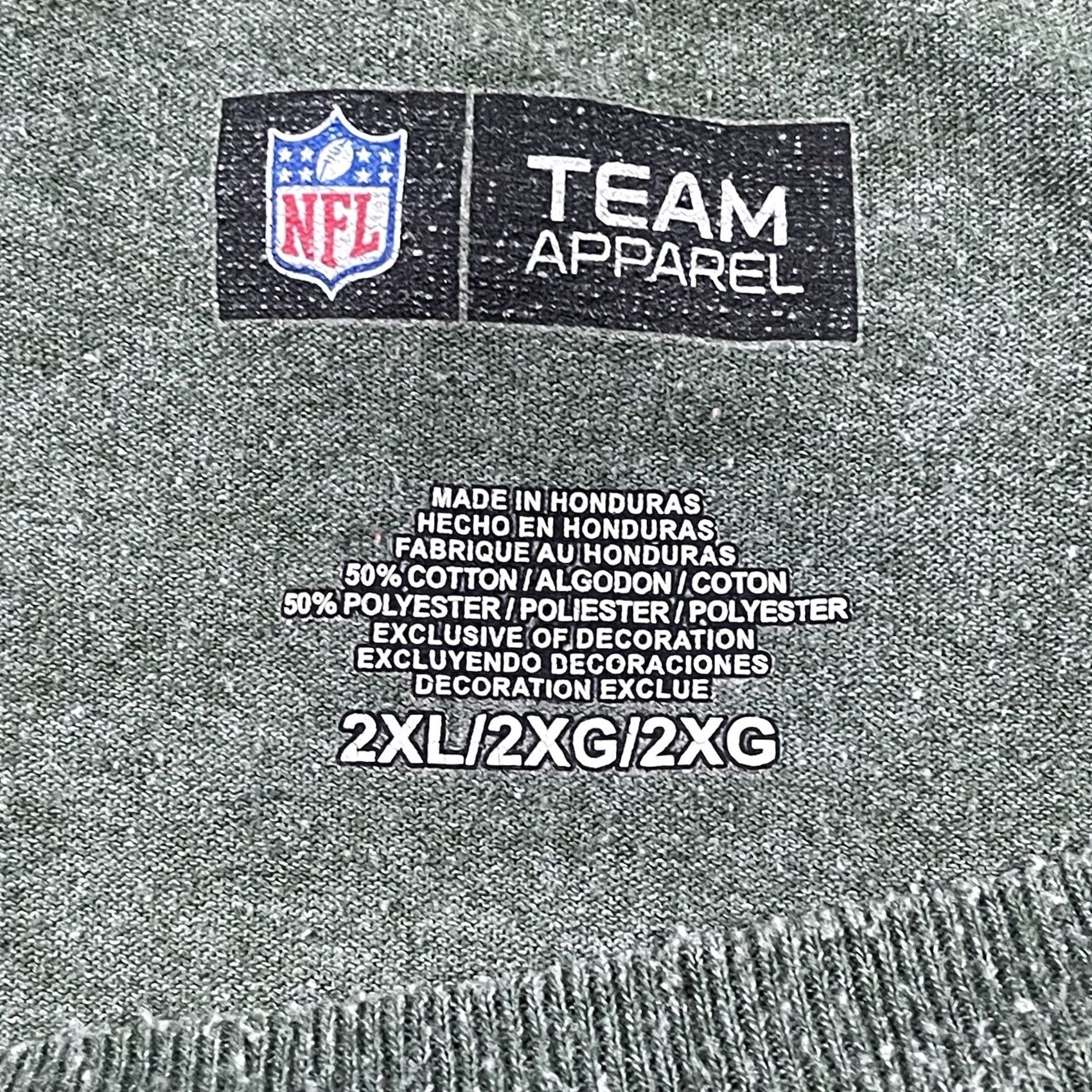 NFL NFL Green Bay Packers Team Apparel T-Shirt Adults 2XL Green Crewneck ShortSleeve Size US XXL / EU 58 / 5 - 7 Thumbnail