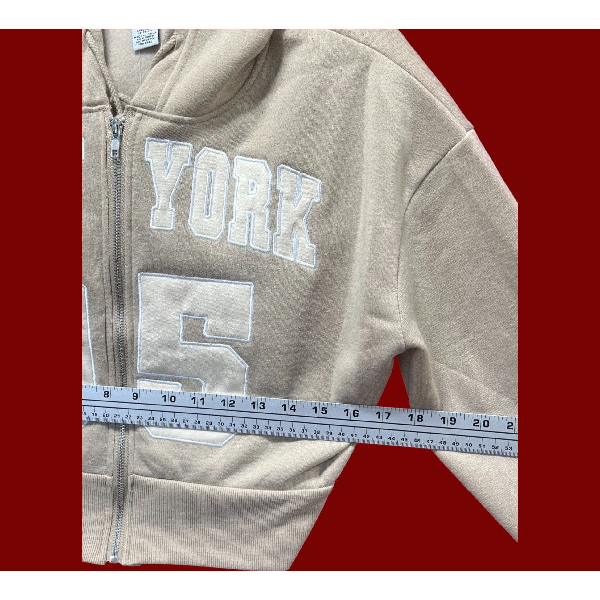 rue21 Rue 21 - Women's Long Sleeve Hooded Sweatshirt - Beige - Sma Size S / US 4 / IT 40 - 3 Thumbnail