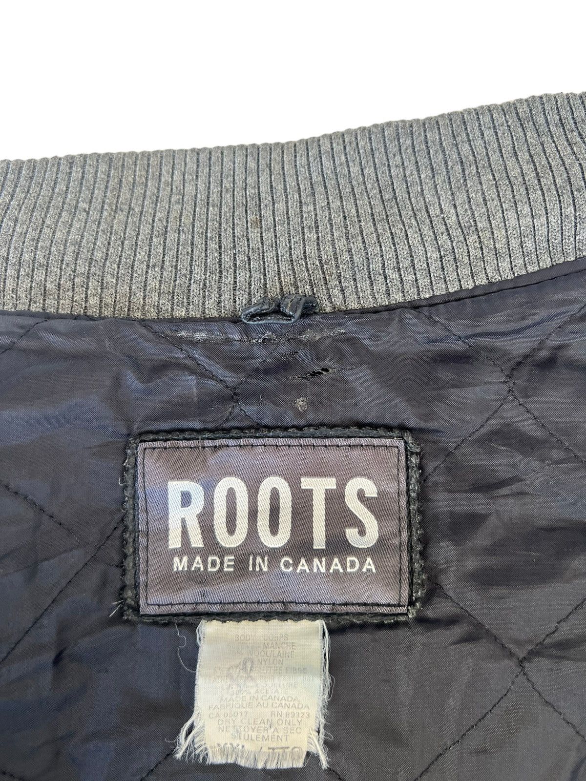 Roots Vintage ROOTS Spell Out Varsity Teddy Jacket Wool Size US XXL / EU 58 / 5 - 21 Thumbnail