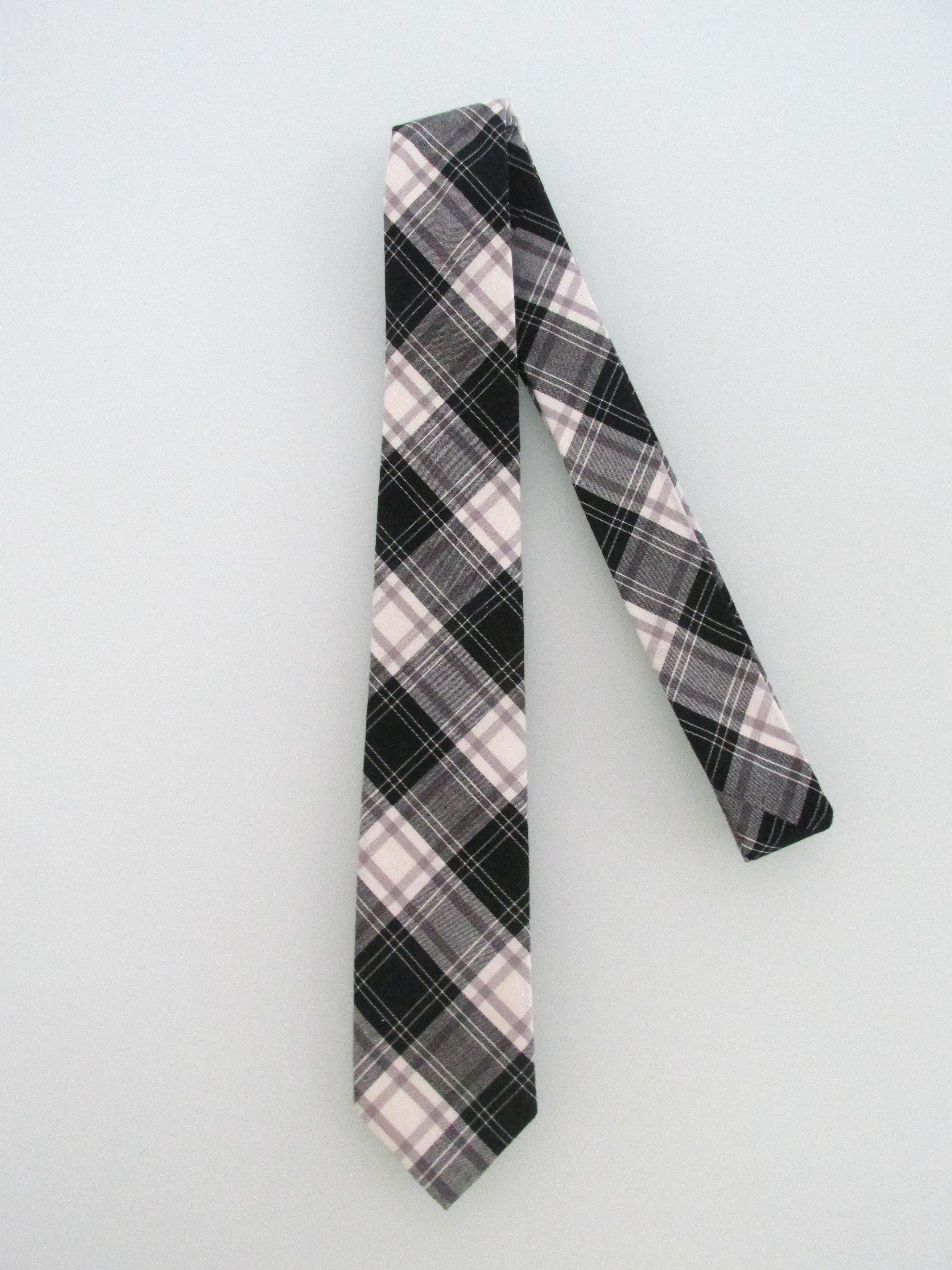 Other Men's Narrow Cotton Plaid Tie Size ONE SIZE - 1 Thumbnail