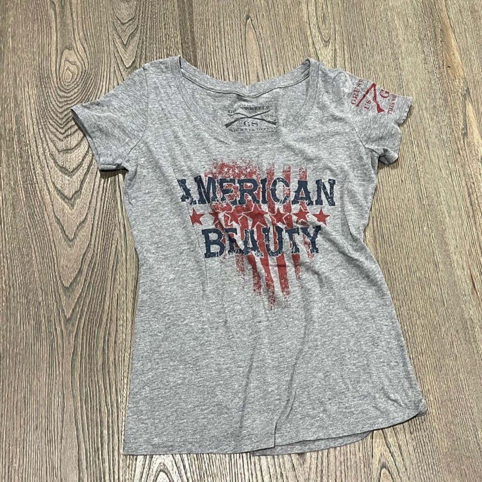 Grunt Style Grunt Style Gray American Beauty T-Shirt Short Sleeve Size S Size S / US 4 / IT 40 - 1 Thumbnail