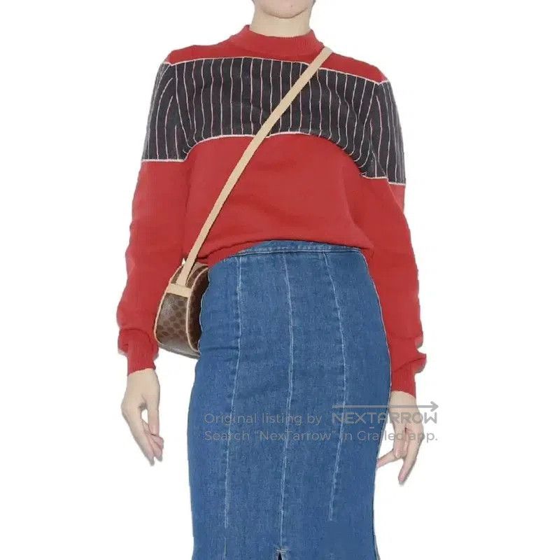 Louis Vuitton Louis Vuitton Red Wool Striped Sweater . Size S / US 4 / IT 40 - 1 Thumbnail