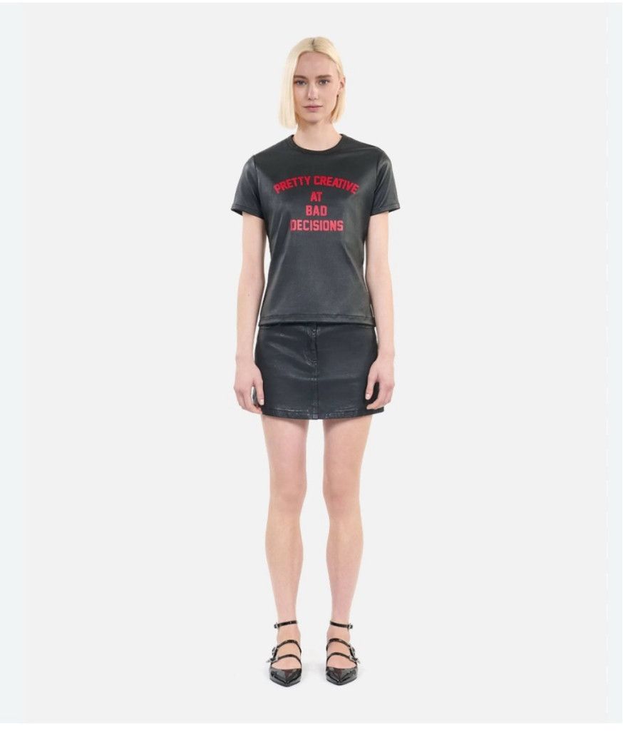 The Kooples NWT The Kooples Lambskin Leather T-Shirt – Size S Size S / US 4 / IT 40 - 1 Thumbnail