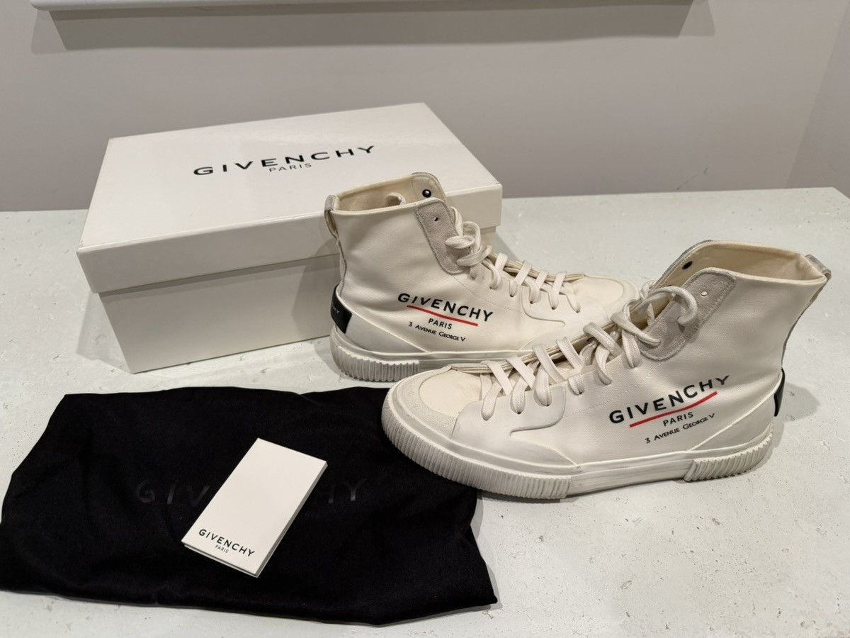 Givenchy High Top Givenchy Canvas Sneaker Size US 9 / EU 42 - 1 Thumbnail