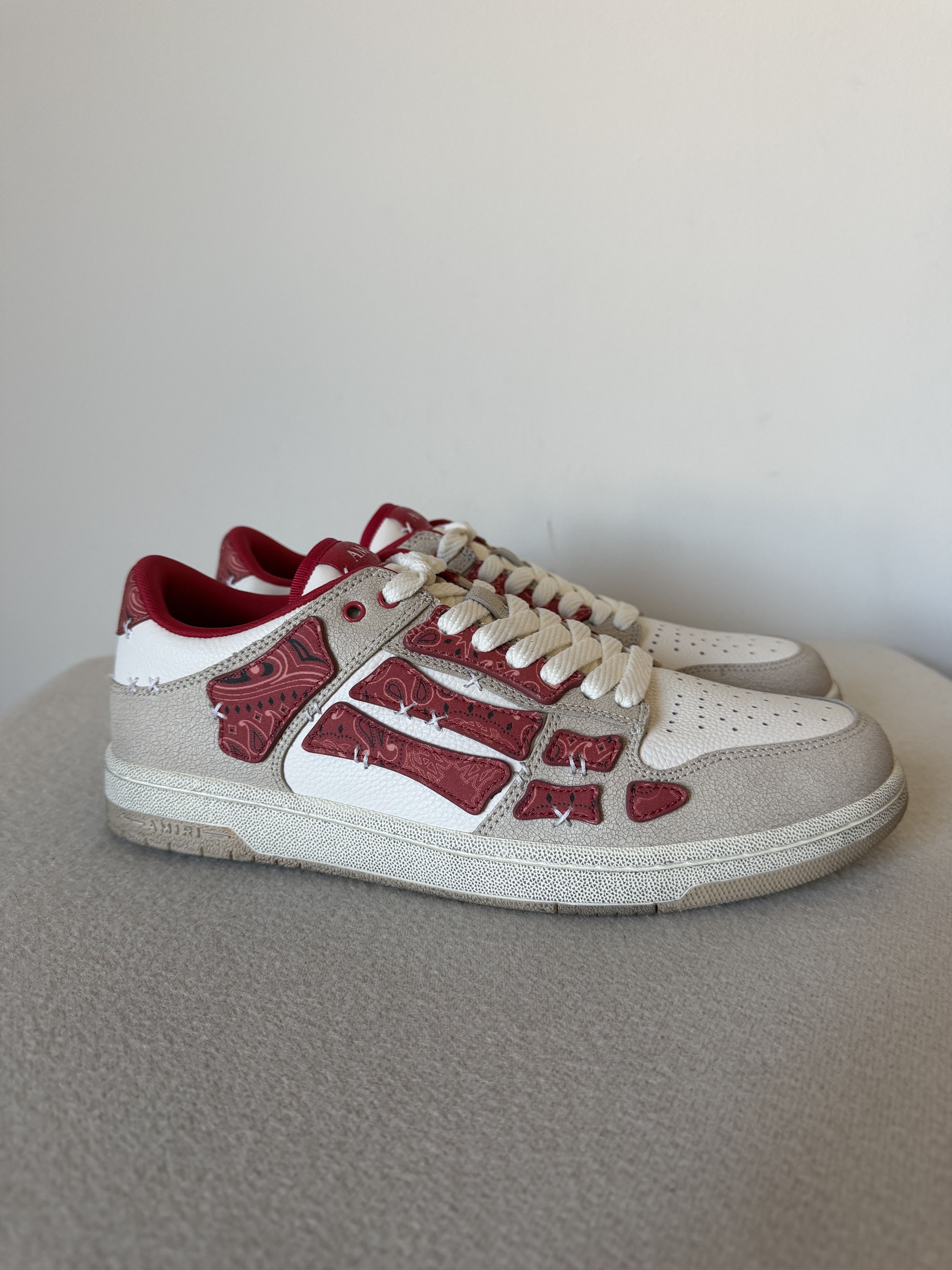Amiri Amiri Skel Top Low Sneakers in Varsity Red Bandana Size US 13 / EU 46 - 1 Thumbnail