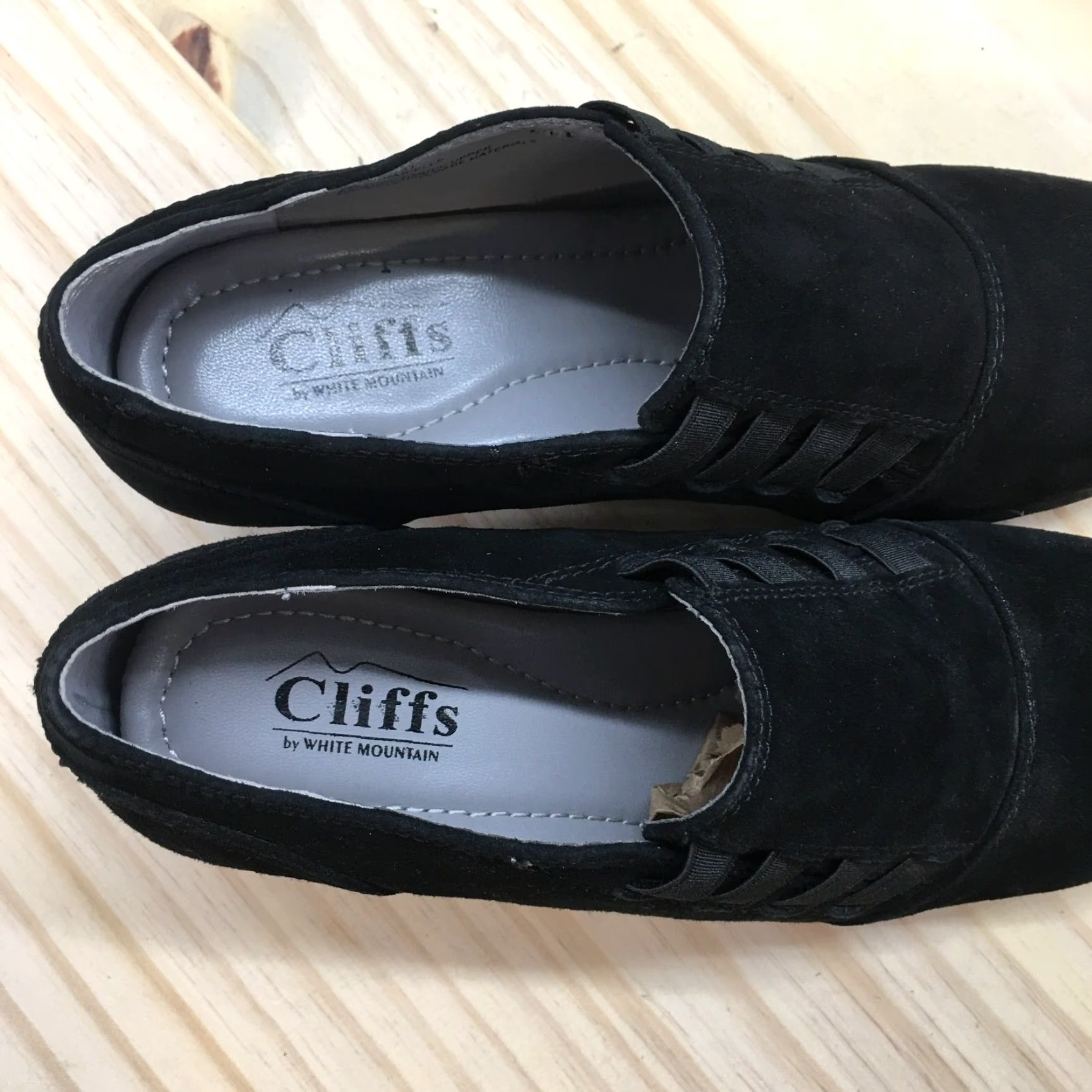 Vintage Cliffs White Mountain Boots Womens 8 M Arielle Ankle Booties Black Leather Heels Size US 8 / IT 38 - 5 Thumbnail